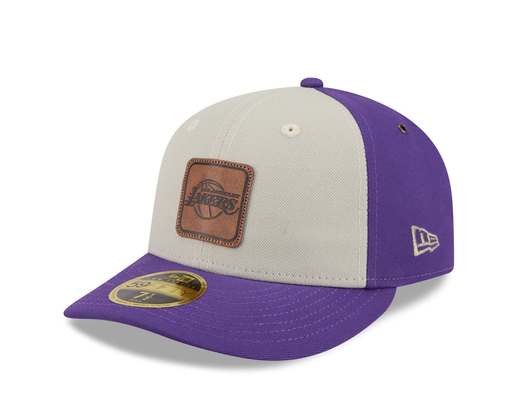 Bone New Era  59FIFTY Low Profile  Los Angeles Lakers NBA Roxo