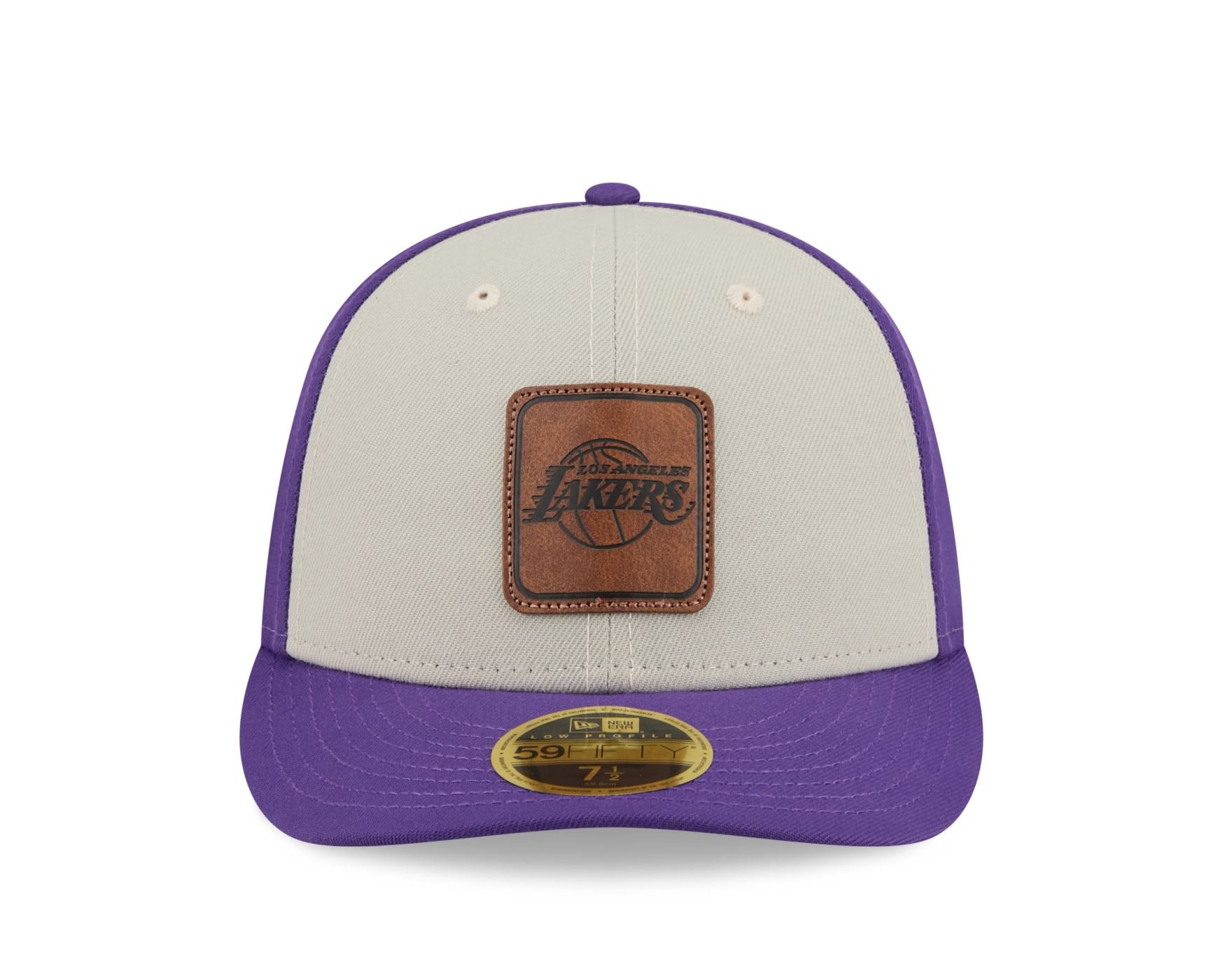 Bone New Era  59FIFTY Low Profile  Los Angeles Lakers NBA Roxo Roxo/Off White 2