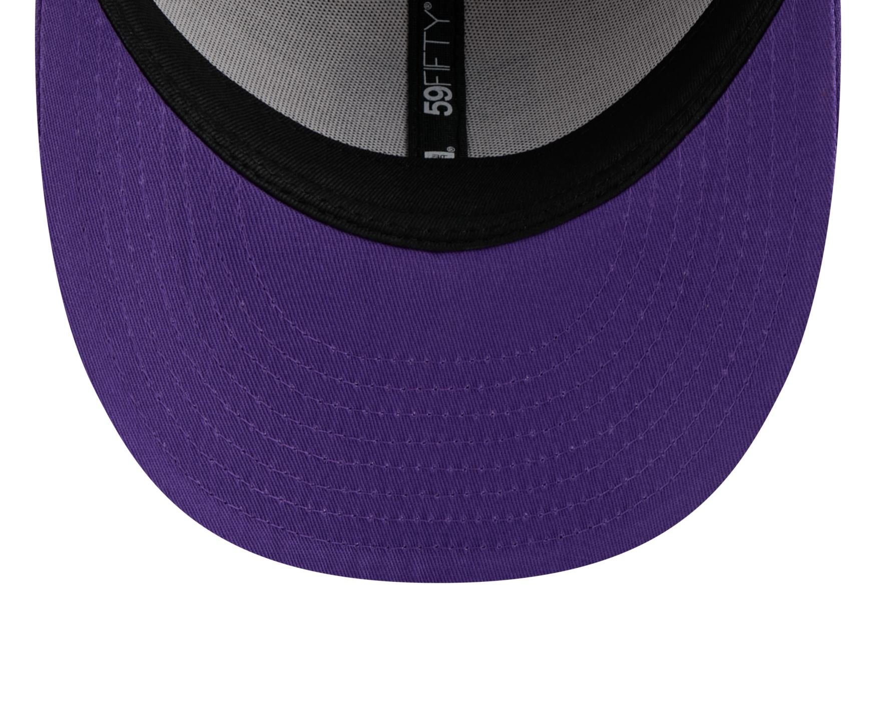 Bone New Era  59FIFTY Low Profile  Los Angeles Lakers NBA Roxo Roxo/Off White 6