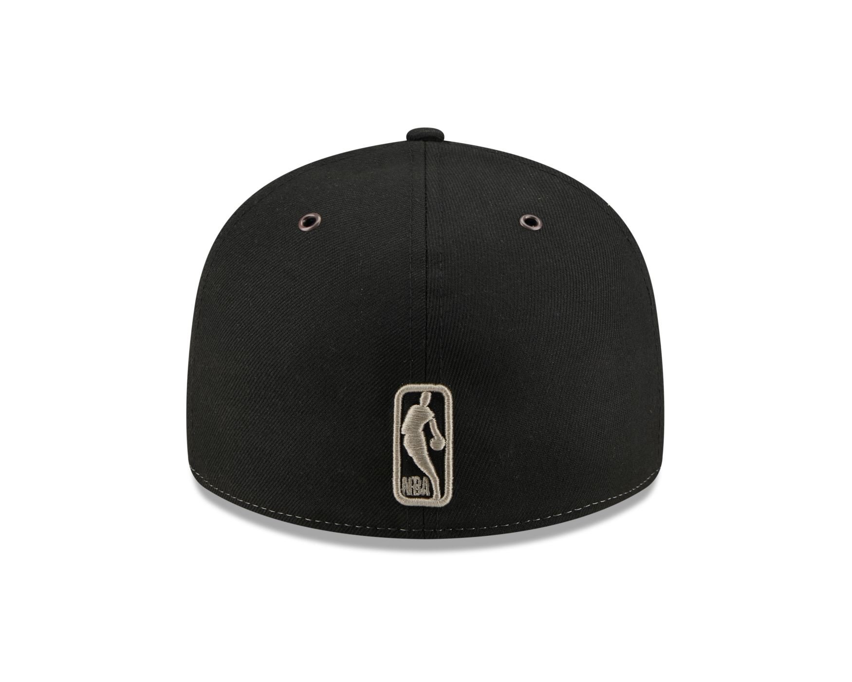 Bone New Era  59FIFTY Low Profile  Chicago Bulls NBA Preto Preto/Off White 5
