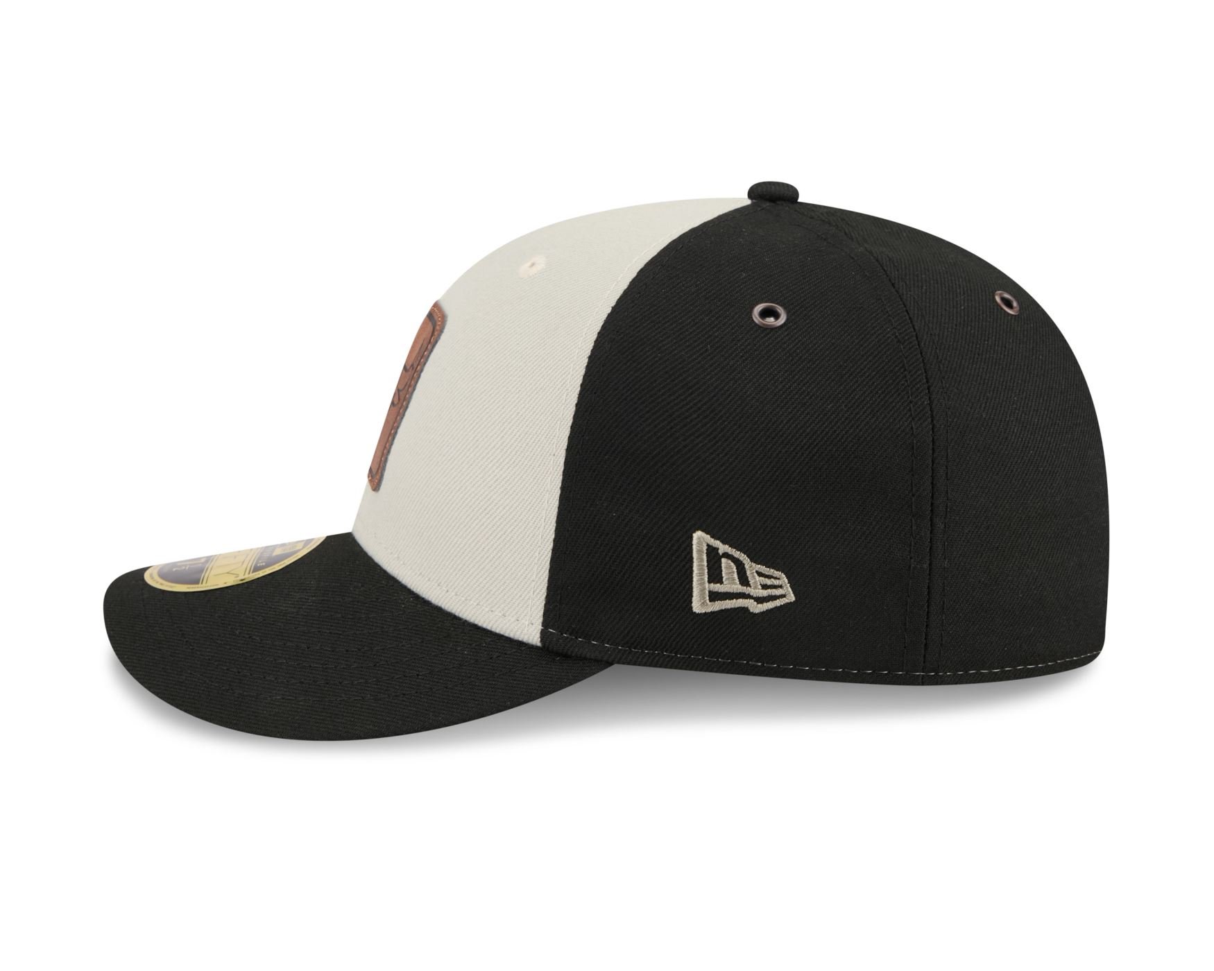 Bone New Era  59FIFTY Low Profile  Chicago Bulls NBA Preto Preto/Off White 7