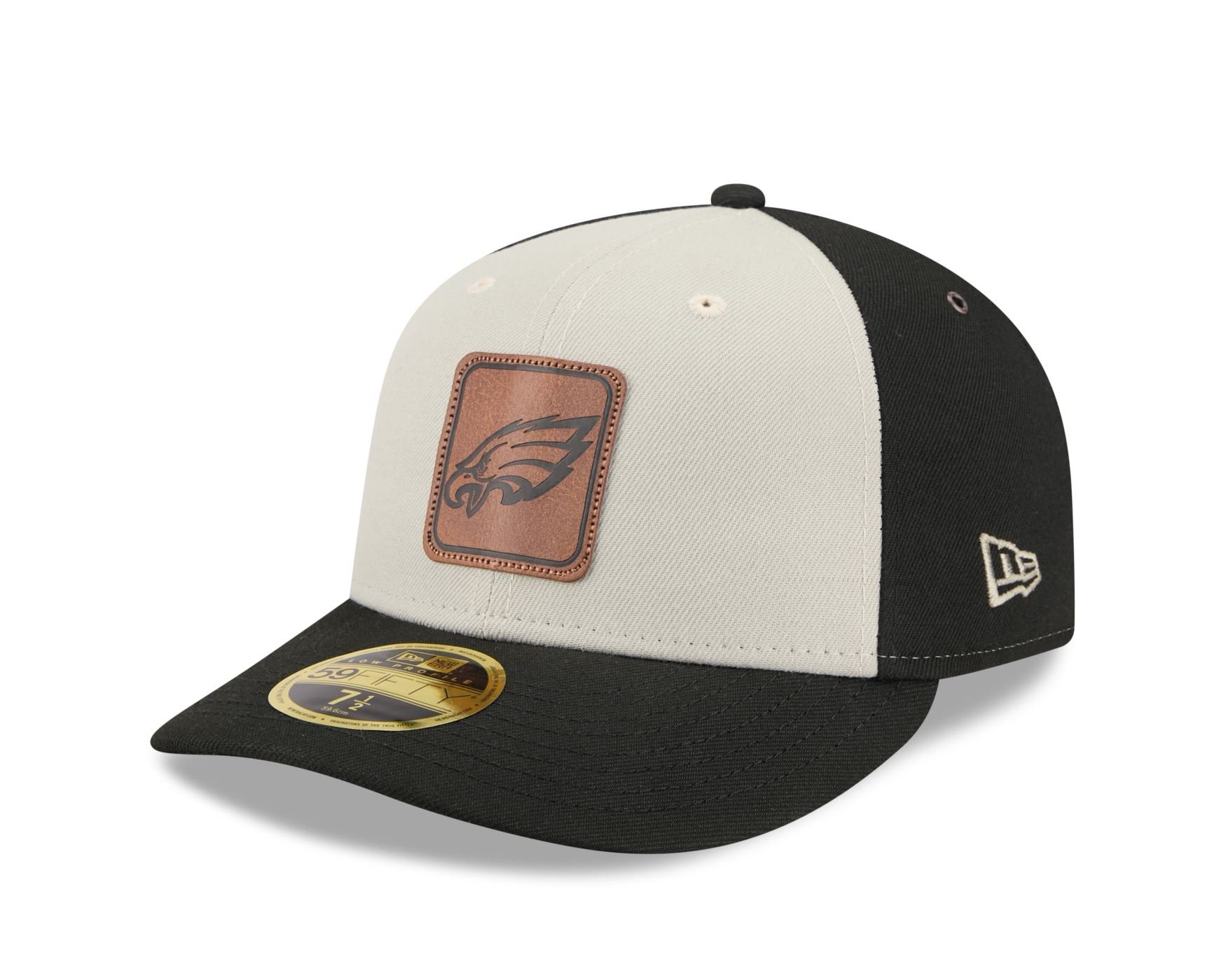 Bone New Era  59FIFTY Low Profile  Philadelphia Eagles NFL Preto