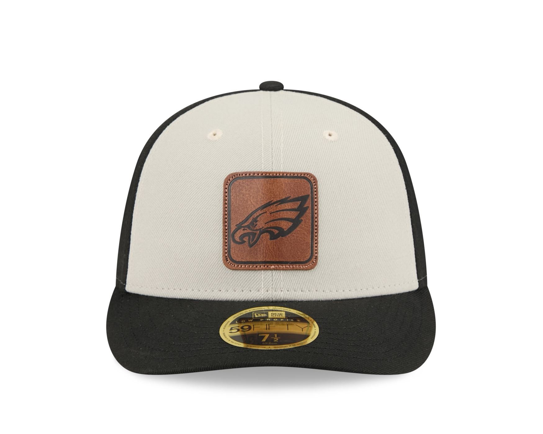 Bone New Era  59FIFTY Low Profile  Philadelphia Eagles NFL Preto Preto/Off White 2