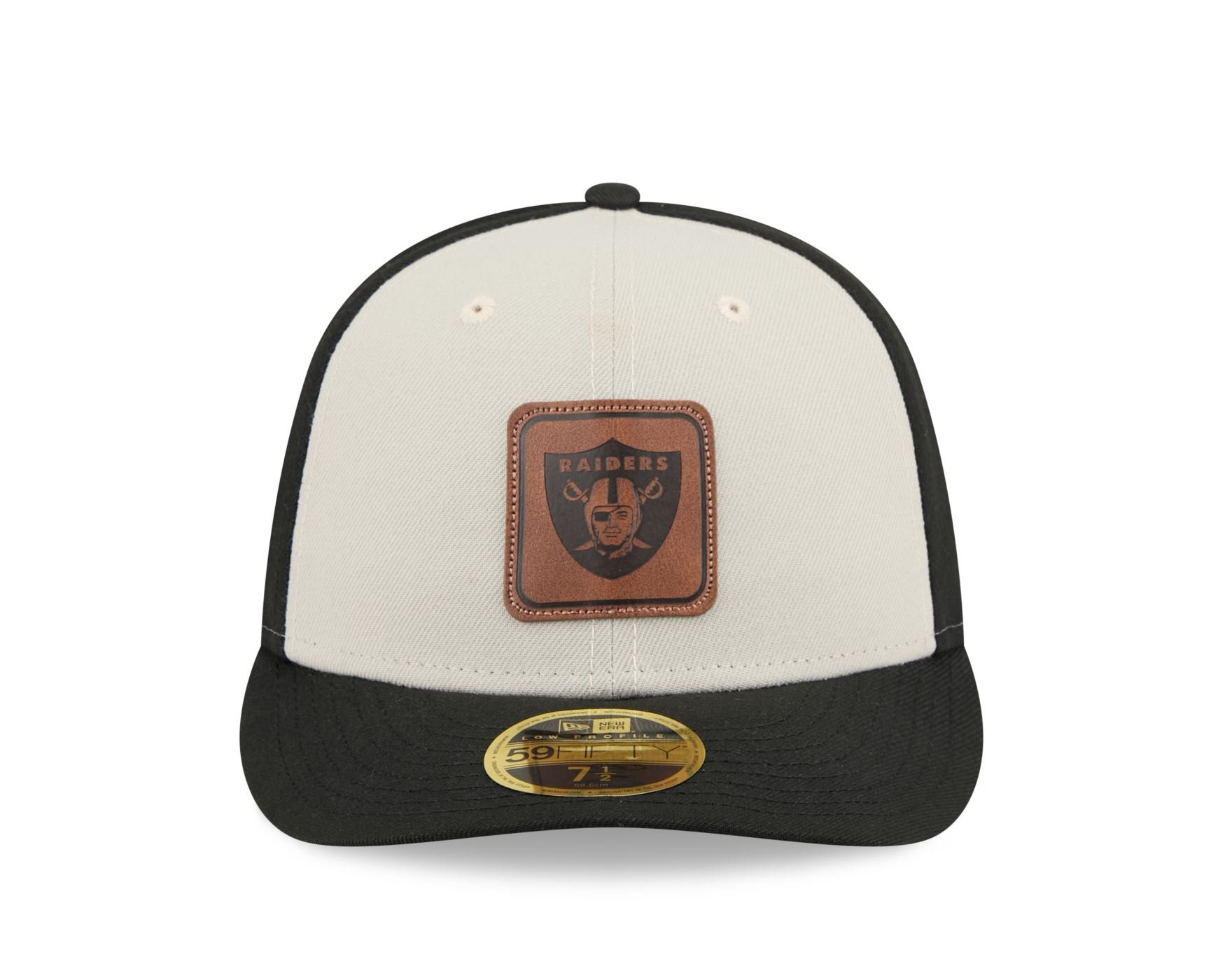 Bone New Era  59FIFTY Low Profile  Las Vegas Raiders NFL Preto Preto/Off White 2