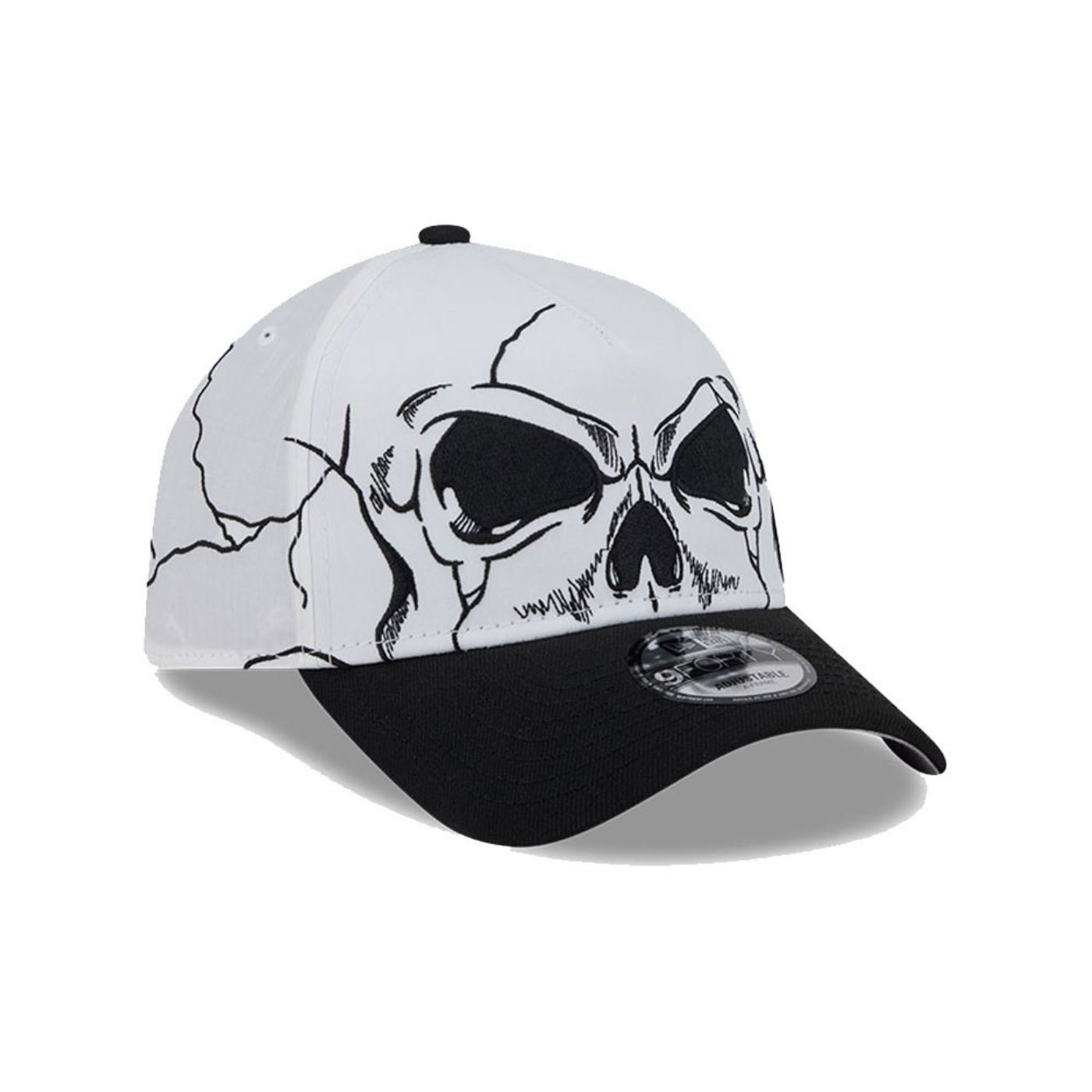 Bone New Era  9FORTY A-Frame New Era Booking ProgramBranco Branco/Preto 3