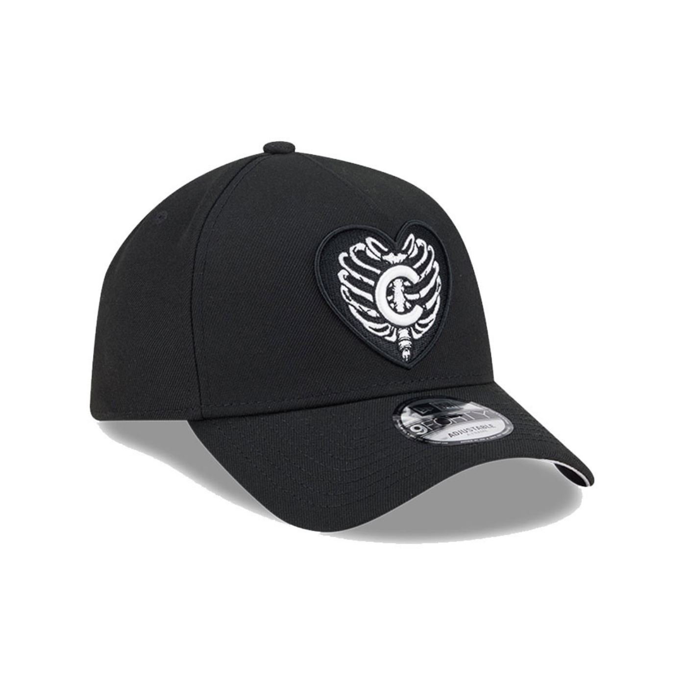 Bone New Era  9FORTY A-Frame Chicago Cubs MLB Preto Preto 3