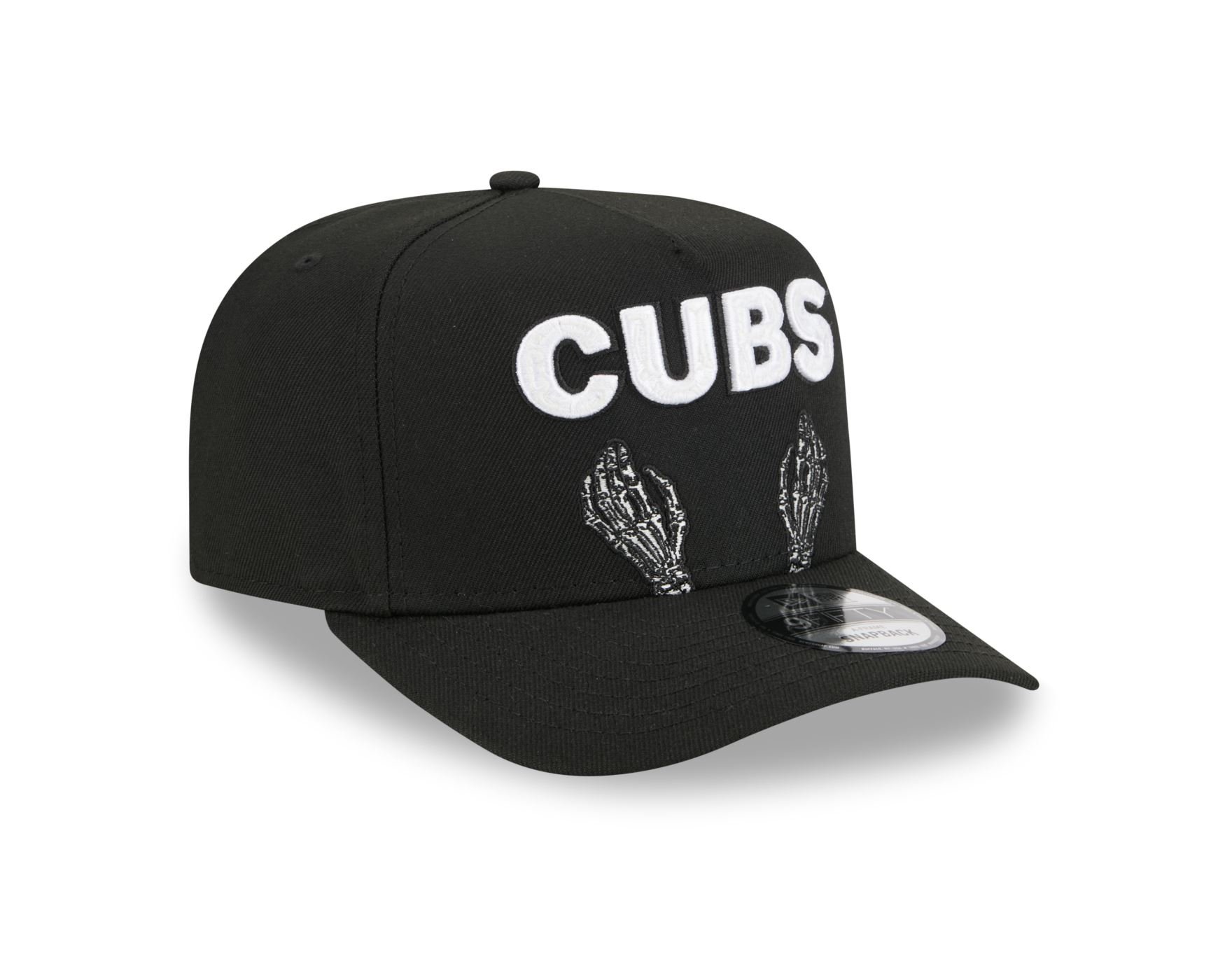 Bone New Era  9FIFTY  A-Frame Chicago Cubs MLB Preto Preto 3