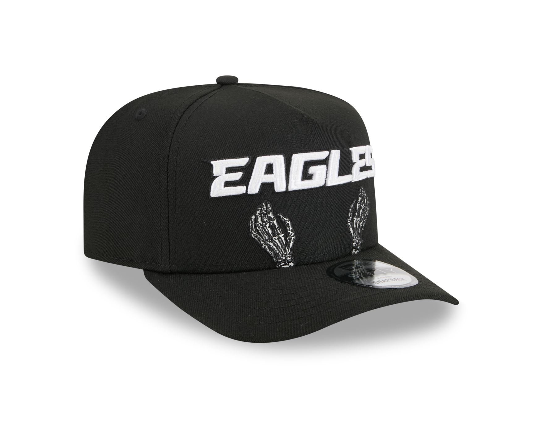 Bone New Era  9FIFTY  A-Frame Philadelphia Eagles NFL Preto Preto 3