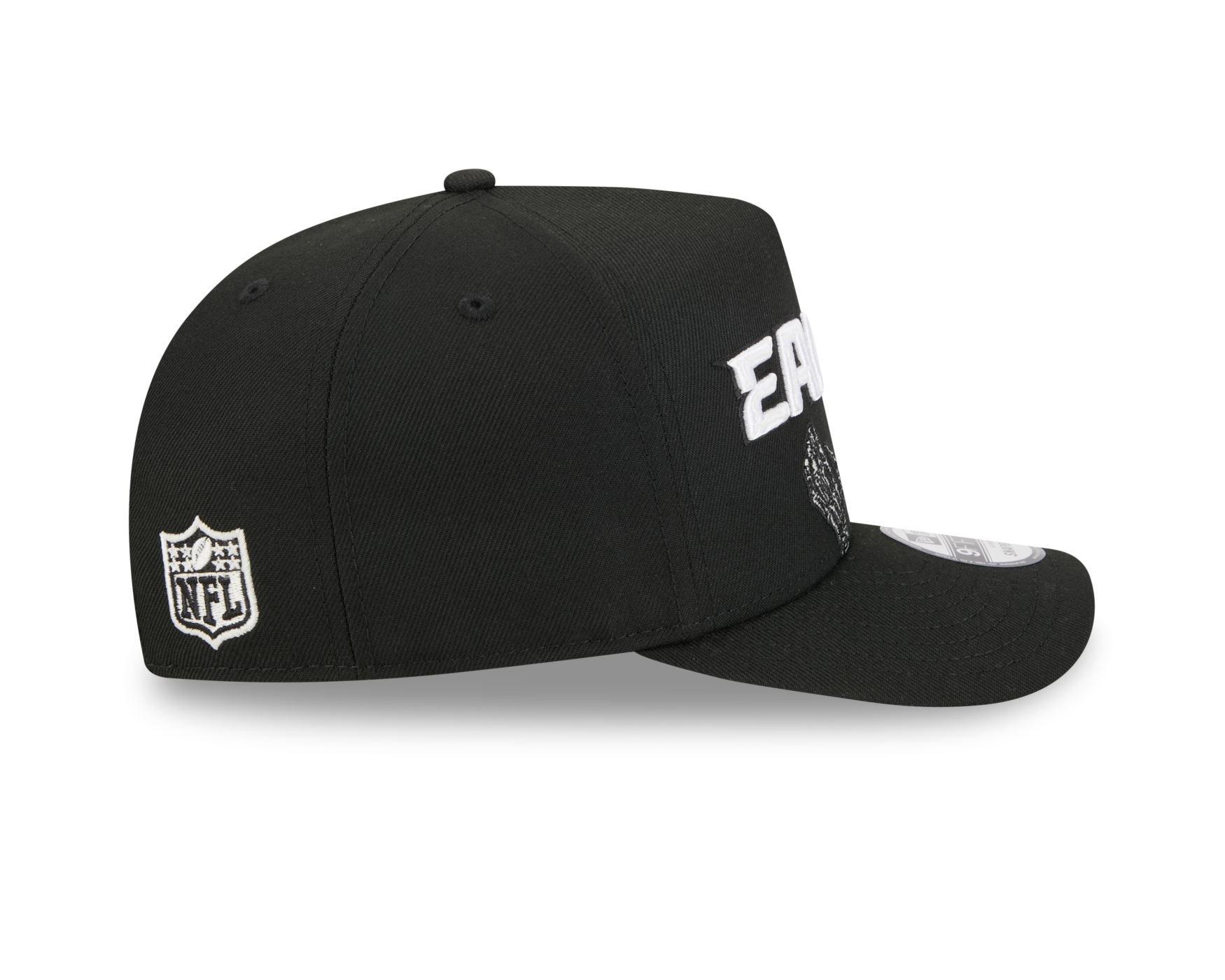 Bone New Era  9FIFTY  A-Frame Philadelphia Eagles NFL Preto Preto 4