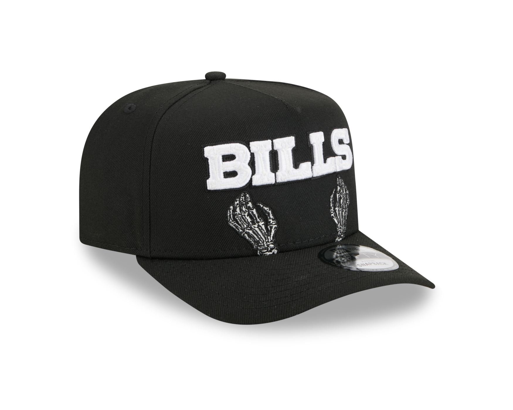 Bone New Era  9FIFTY  A-Frame Buffalo Bills NFL Preto Preto 3