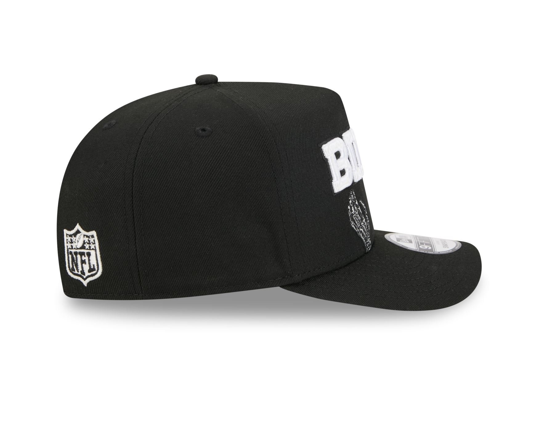 Bone New Era  9FIFTY  A-Frame Buffalo Bills NFL Preto Preto 4
