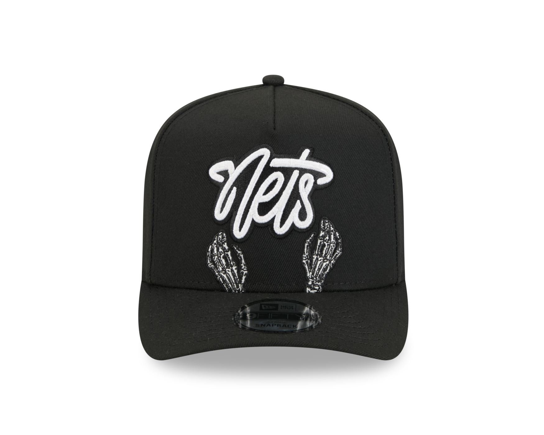 Bone New Era  9FIFTY  A-Frame Brooklyn Nets NBA Preto Preto 2