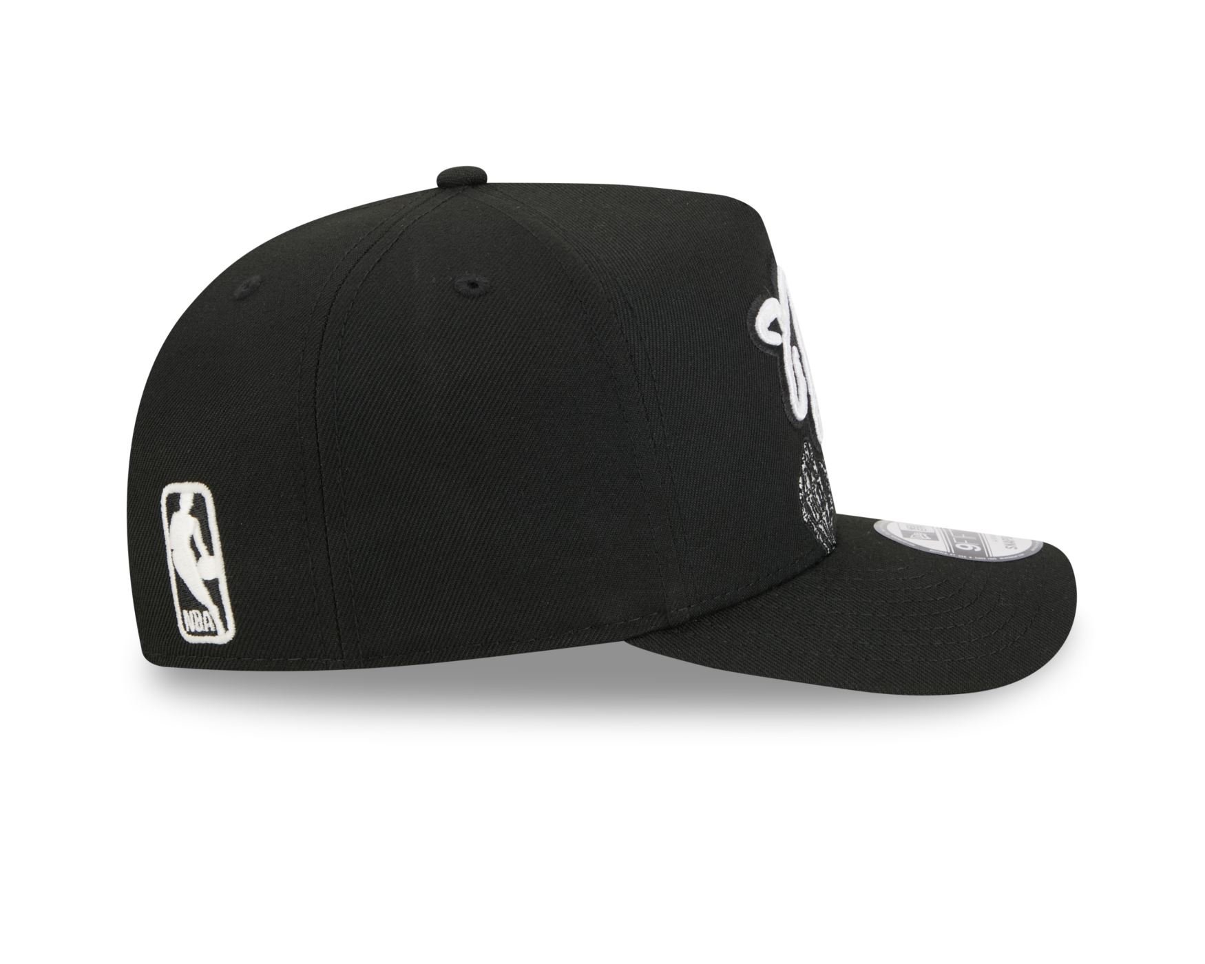 Bone New Era  9FIFTY  A-Frame Brooklyn Nets NBA Preto Preto 4