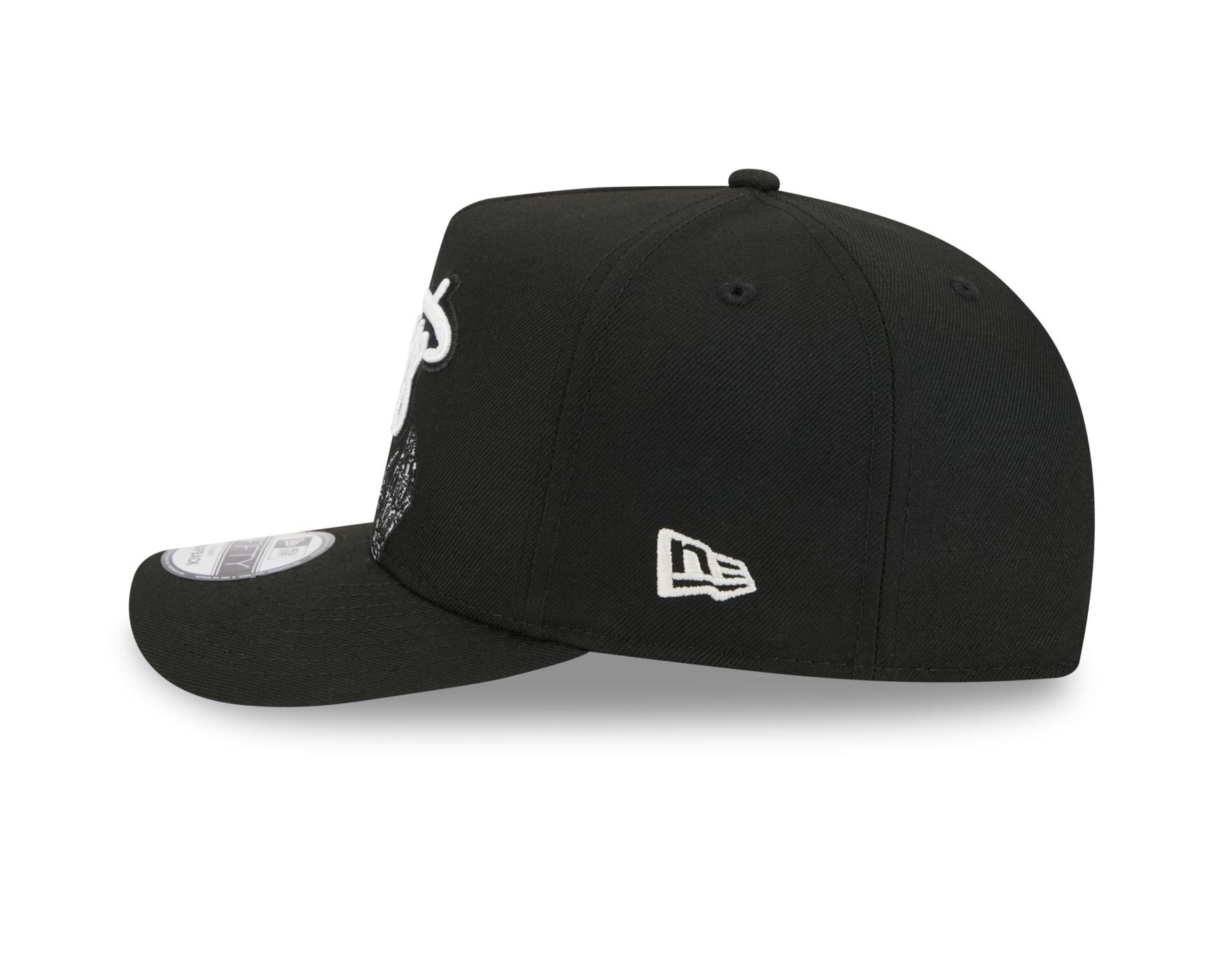 Bone New Era  9FIFTY  A-Frame Brooklyn Nets NBA Preto Preto 7