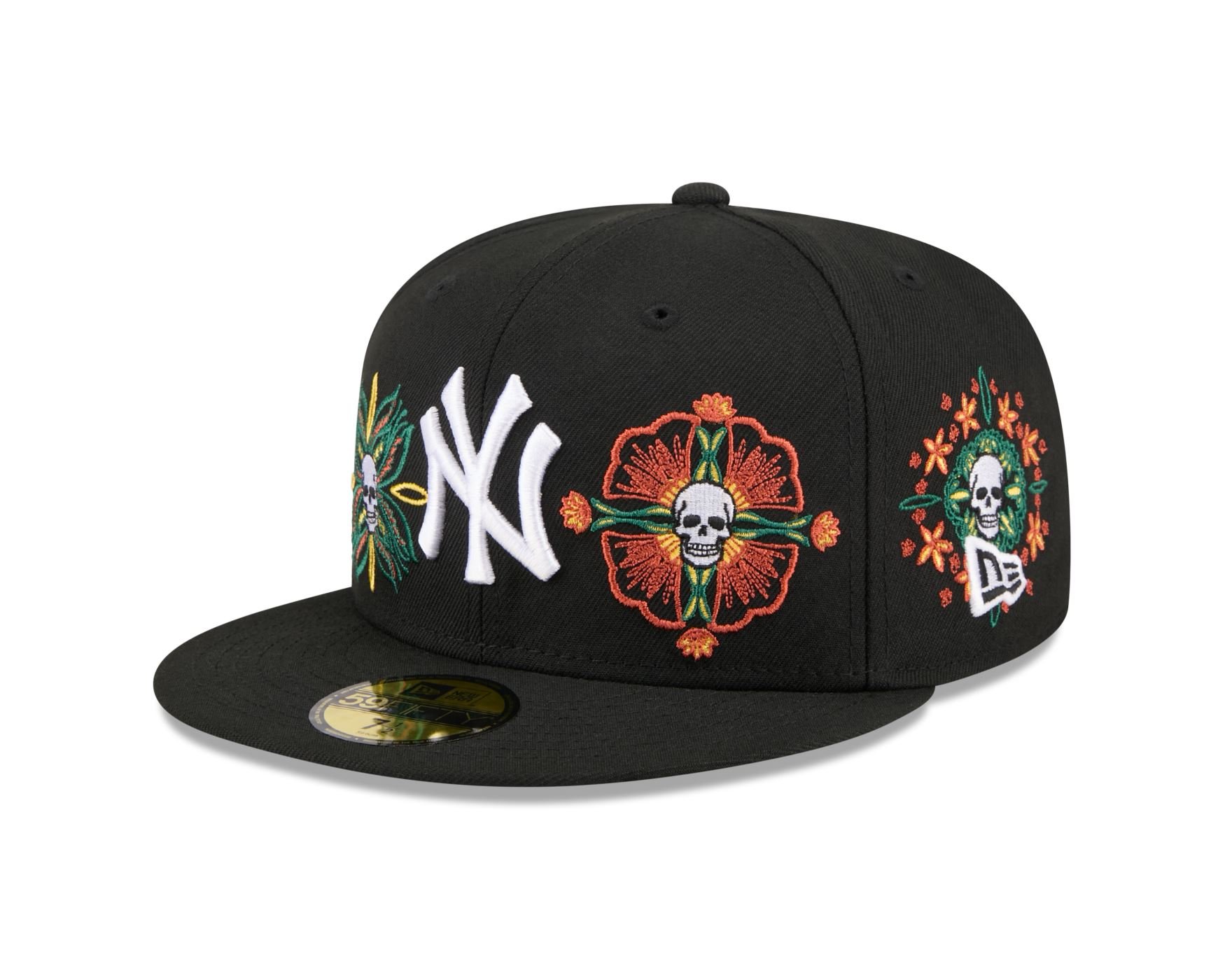 Bone New Era 59FIFTY New York Yankees MLB Skull & Roses Preto
