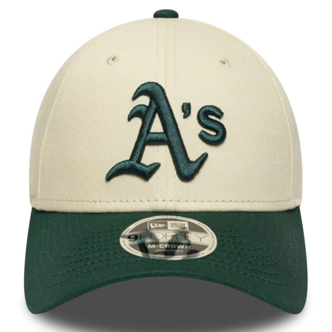Bone New Era 9FORTY M-CROWN Oakland Athletics MLB Bege Bege 2