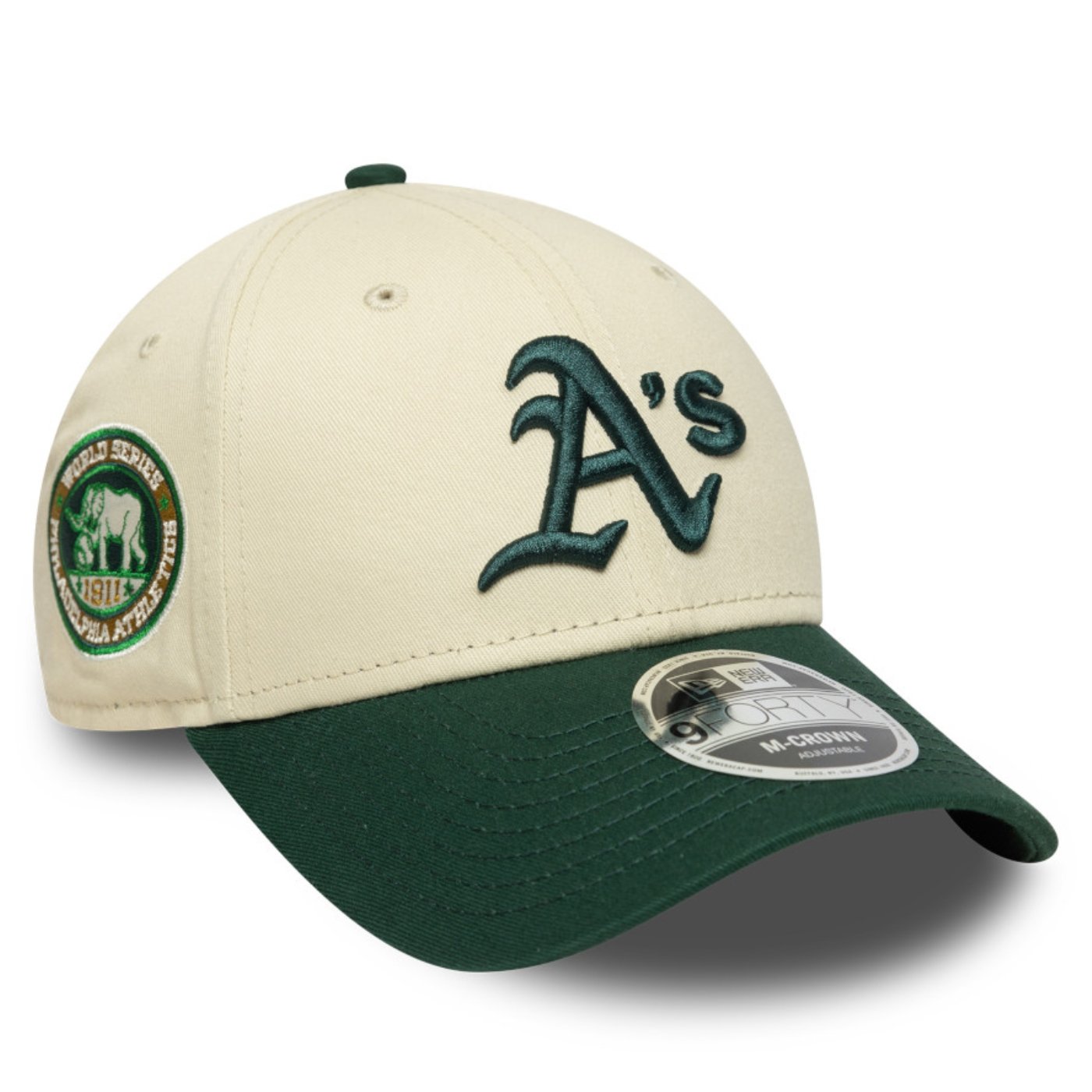 Bone New Era 9FORTY M-CROWN Oakland Athletics MLB Bege Bege 3