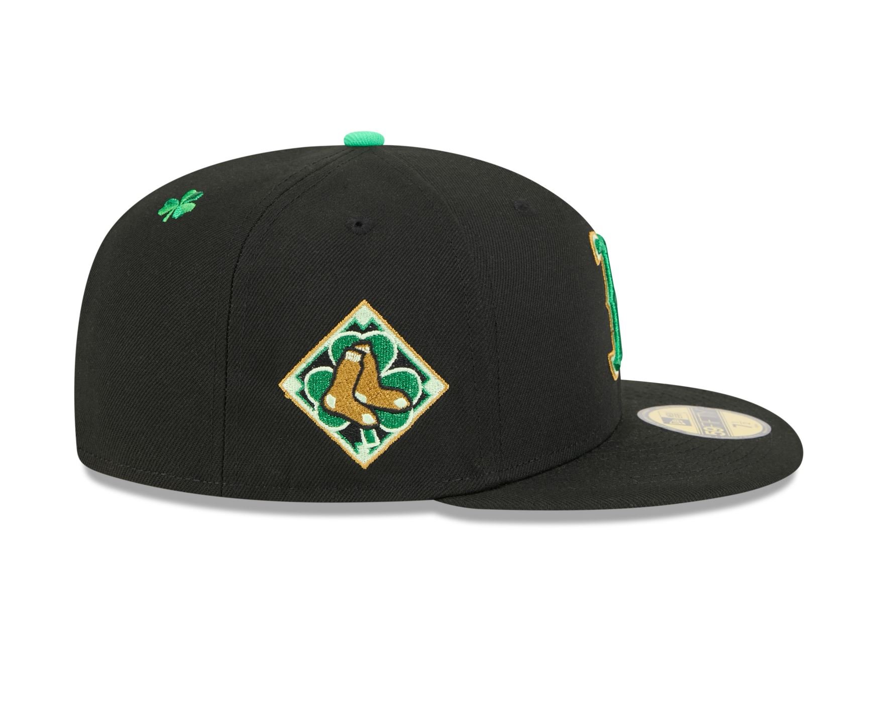 Bone New Era 59FIFTY Boston Red Sox MLB St.Patricks Day Preto 6