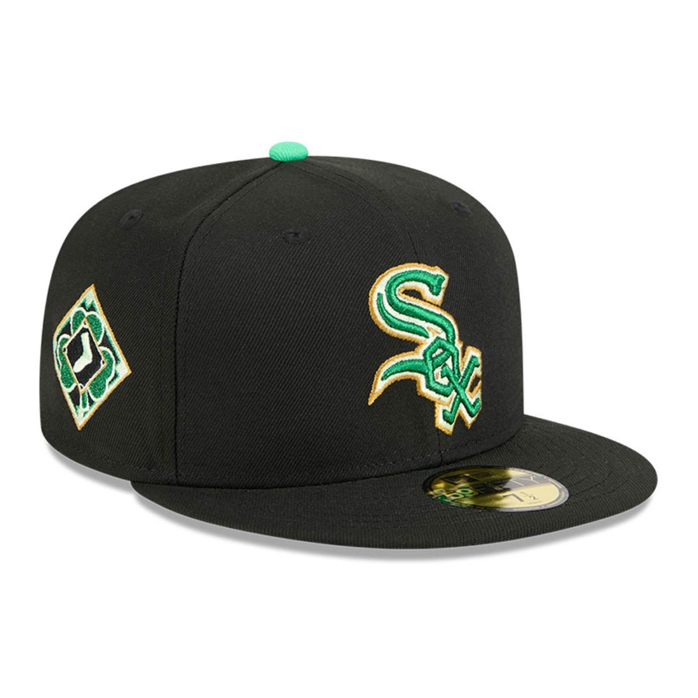 Bone New Era 59FIFTY Chicago White Sox MLB St.Patricks Day Preto 3
