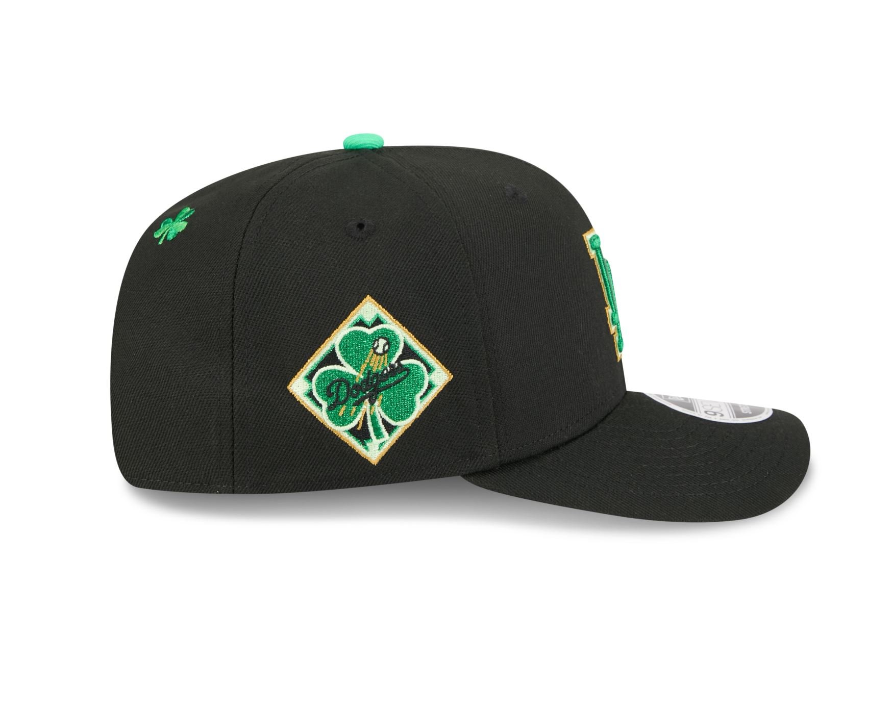 Bone New Era 9SEVENTY Los Angeles Dodgers MLB St.Patricks Day Preto 6
