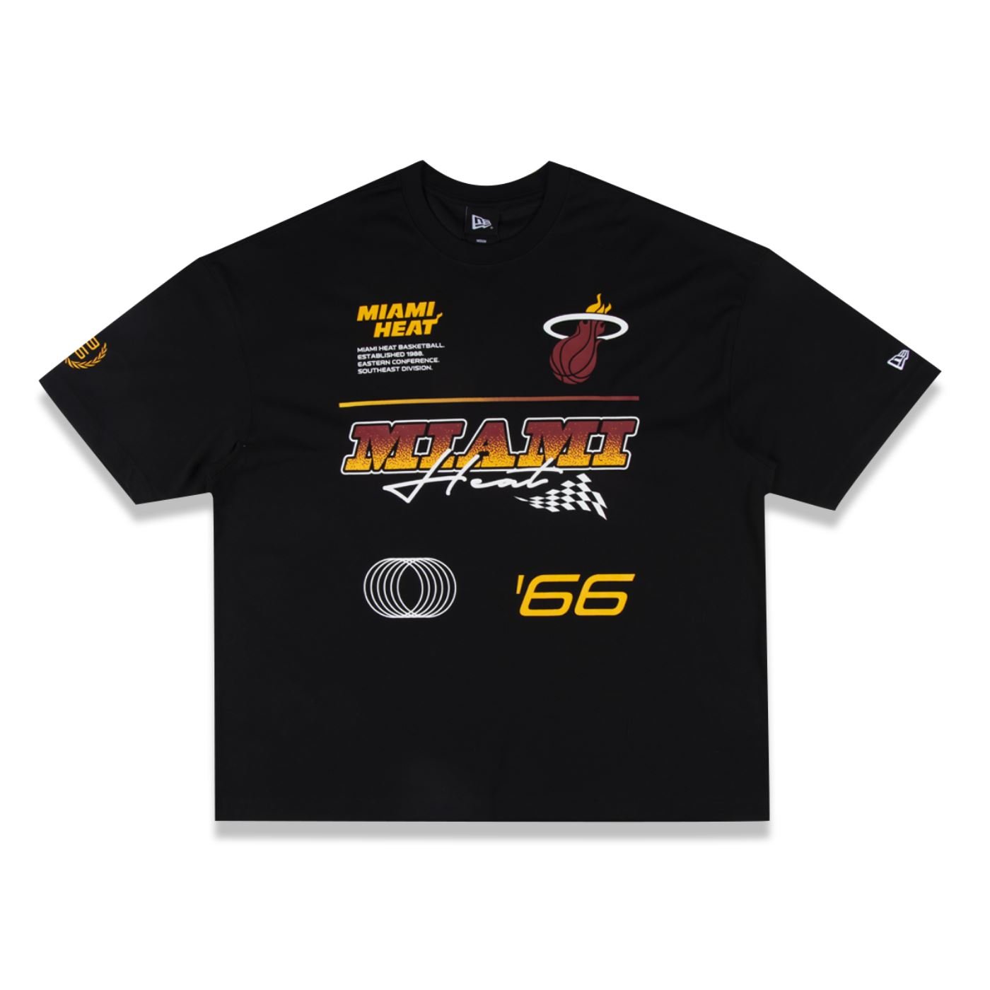 Camiseta New Era Oversize Miami Heat NBA Preto