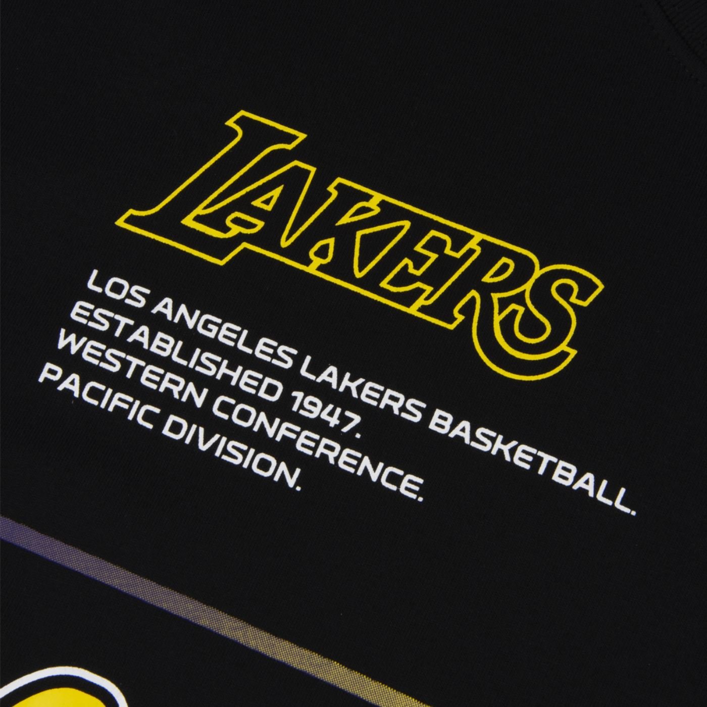 Camiseta New Era Oversize Los Angeles Lakers NBA Preto Preto 3