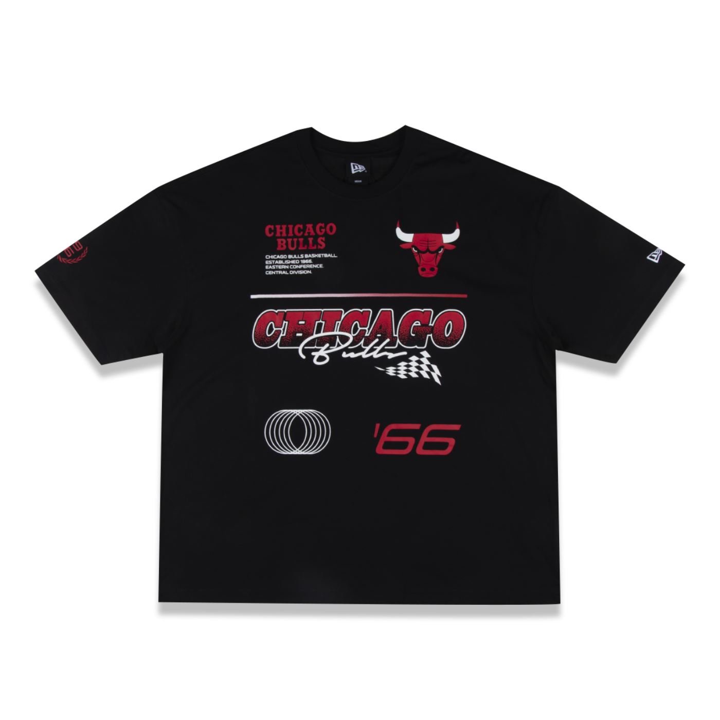 Camiseta New Era Oversize Chicago Bulls NBA Preto