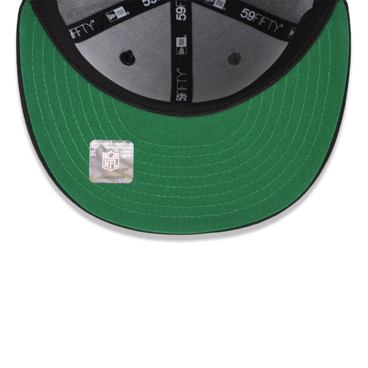 Bone New Era 59FIFTY New Orleans Saints NFL Preto Preto/Cinza 7