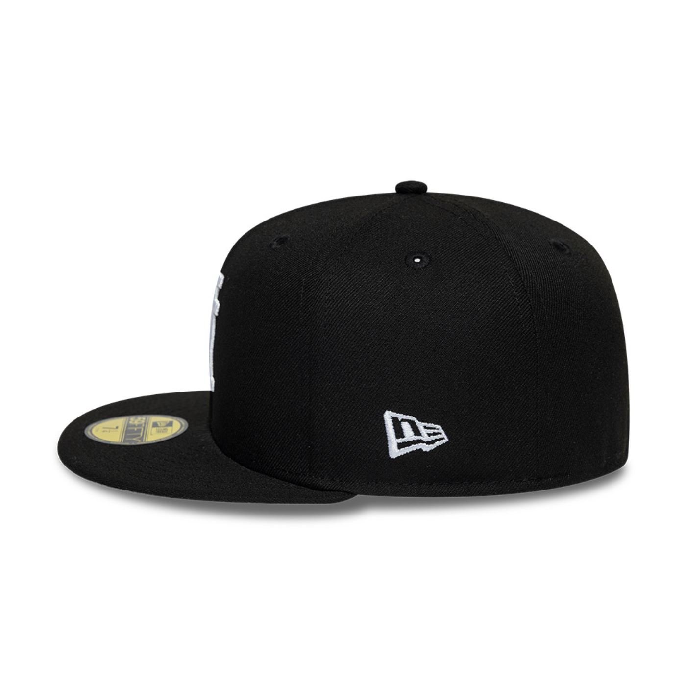 Bone New Era 59FIFTY Los Angeles Dodgers MLB Upside Down Preto 5