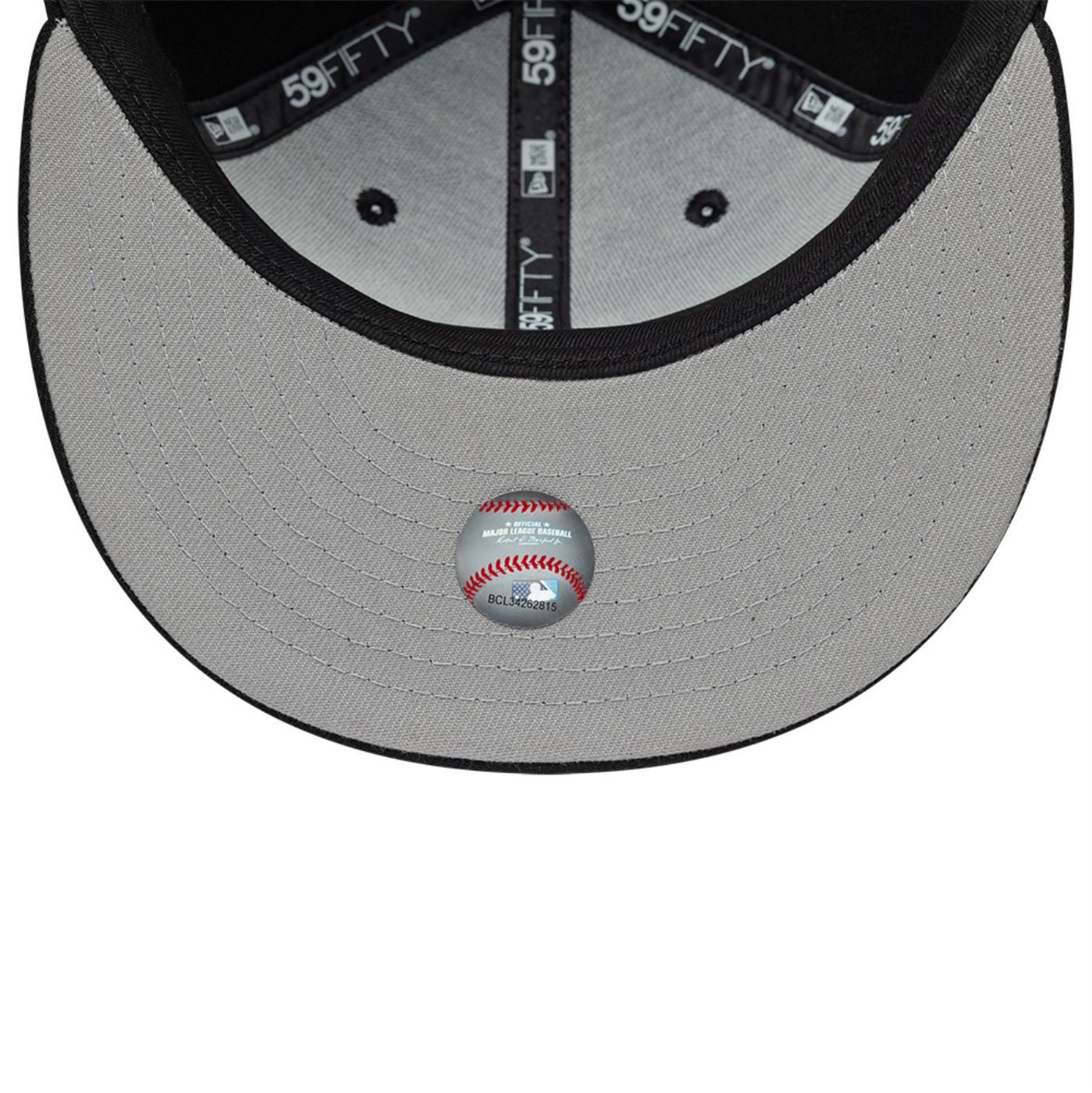 Bone New Era 59FIFTY Los Angeles Dodgers MLB Upside Down Preto 7
