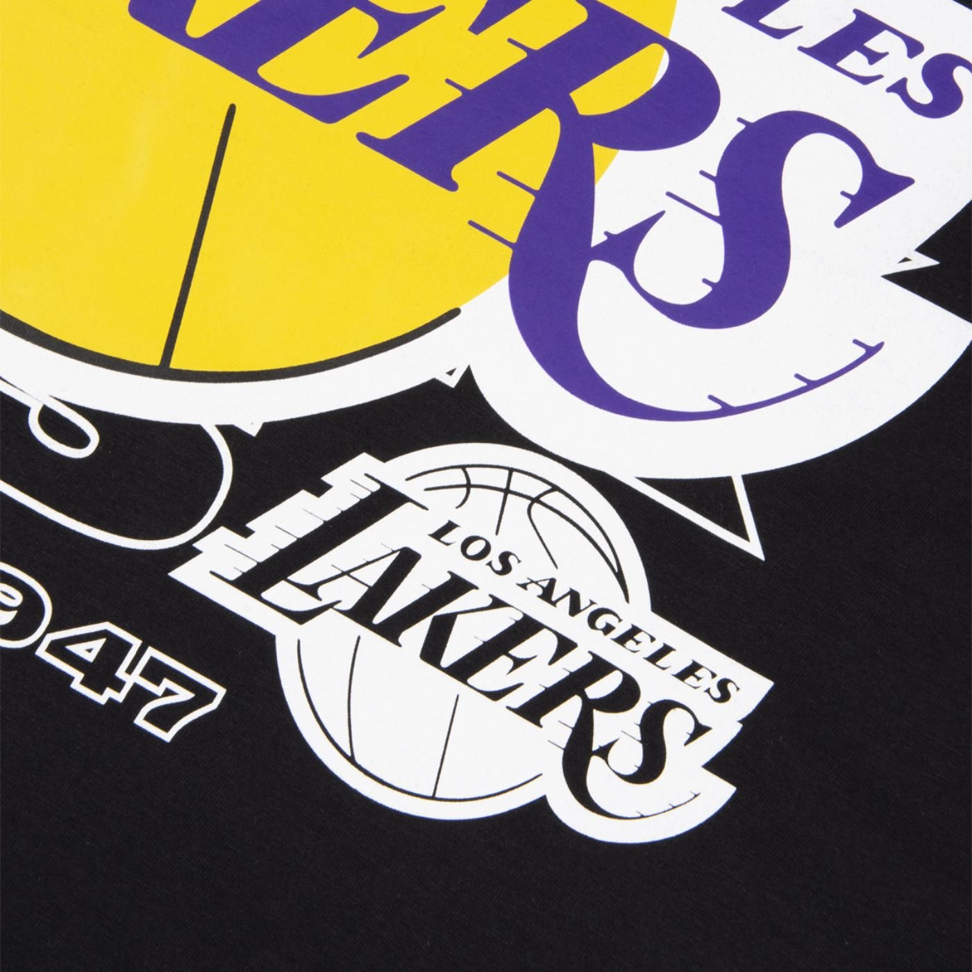 Camiseta New Era Regular Los Angeles Lakers NBA Preto Preto 3