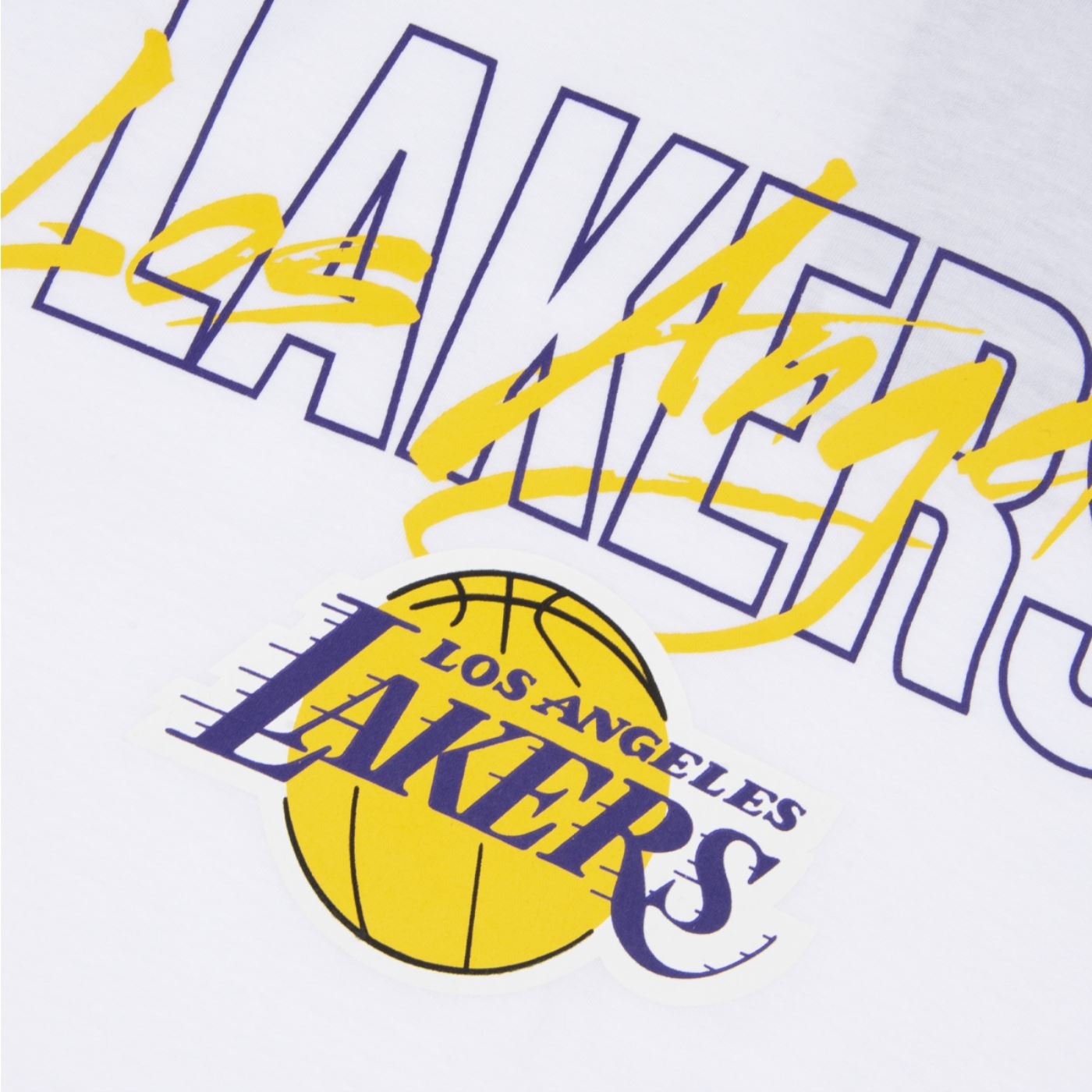 Camiseta New Era Regular Los Angeles Lakers NBA Branco Branco 3