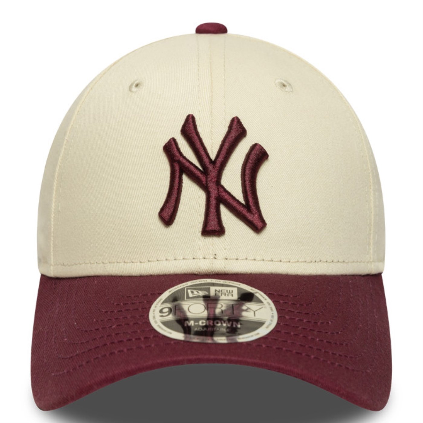 Bone New Era 9FORTY M-CROWN New York Yankees MLB Bege Bege 2