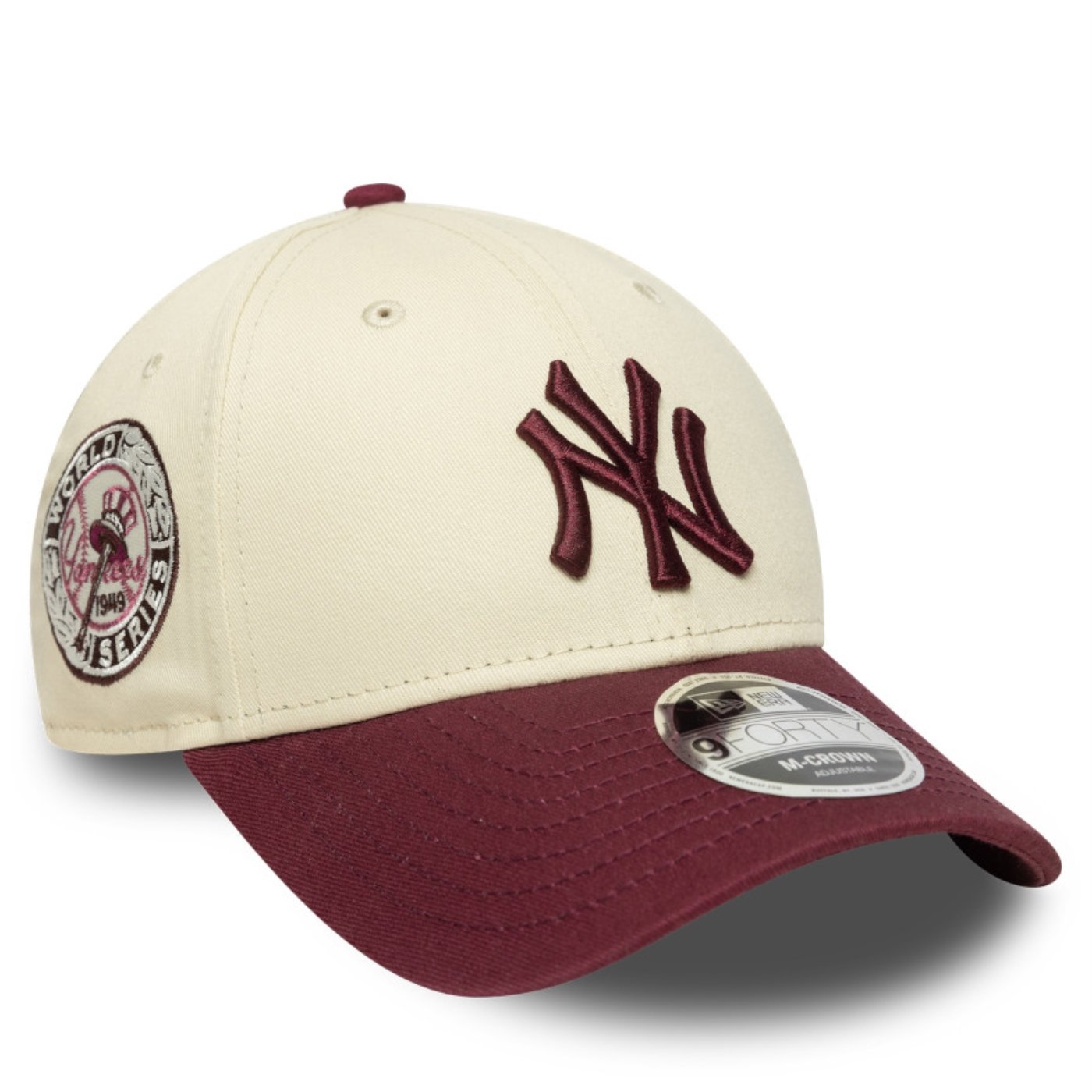 Bone New Era 9FORTY M-CROWN New York Yankees MLB Bege Bege 3