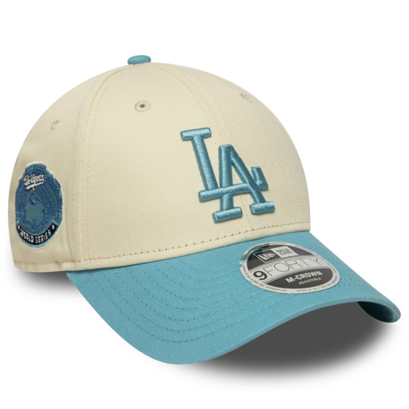 Bone New Era 9FORTY M-CROWN Los Angeles Dodgers MLB Bege Bege 3