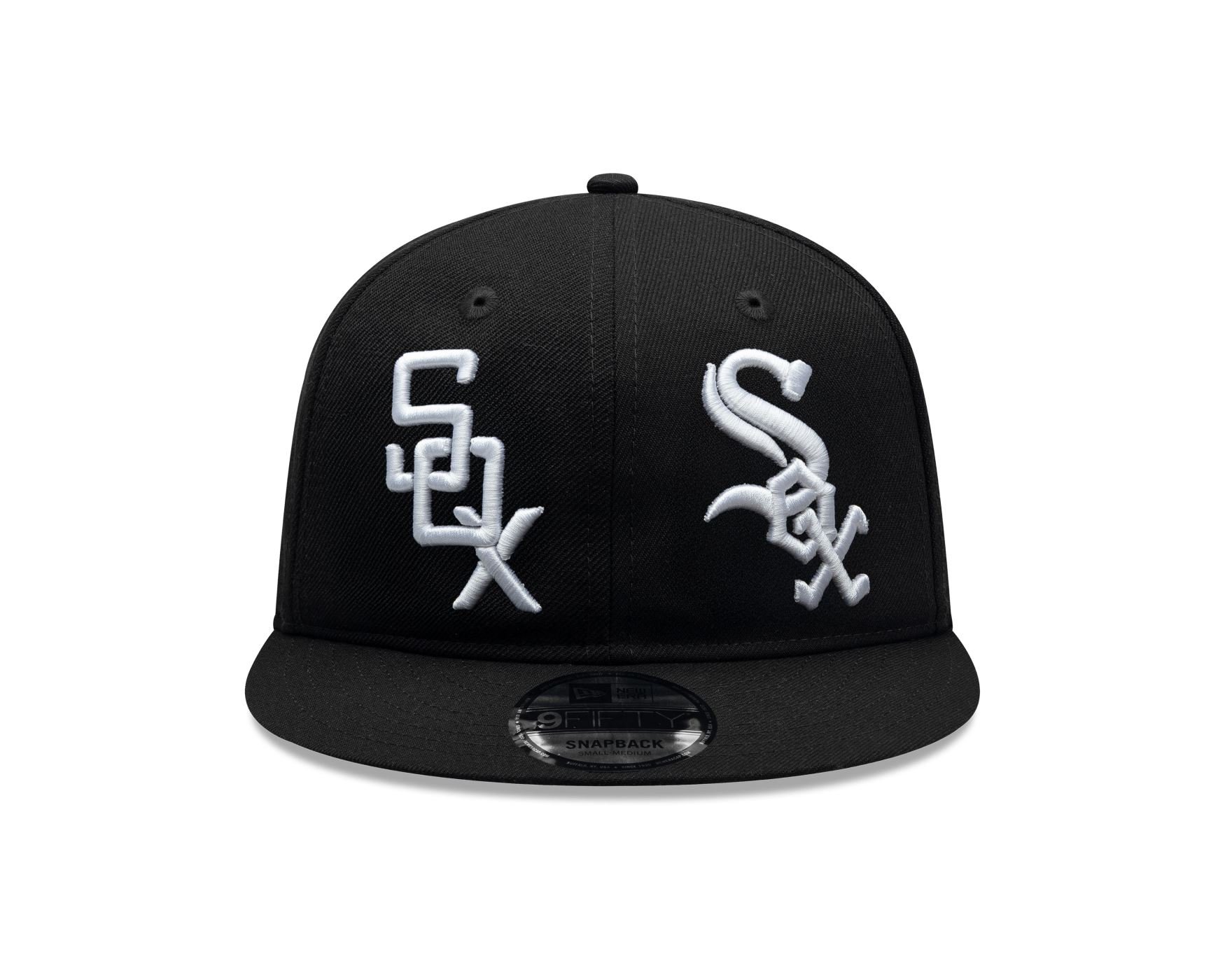 Bone New Era 9FIFTY SNAPBACK Chicago White Sox MLB Off White Preto/Off White 2