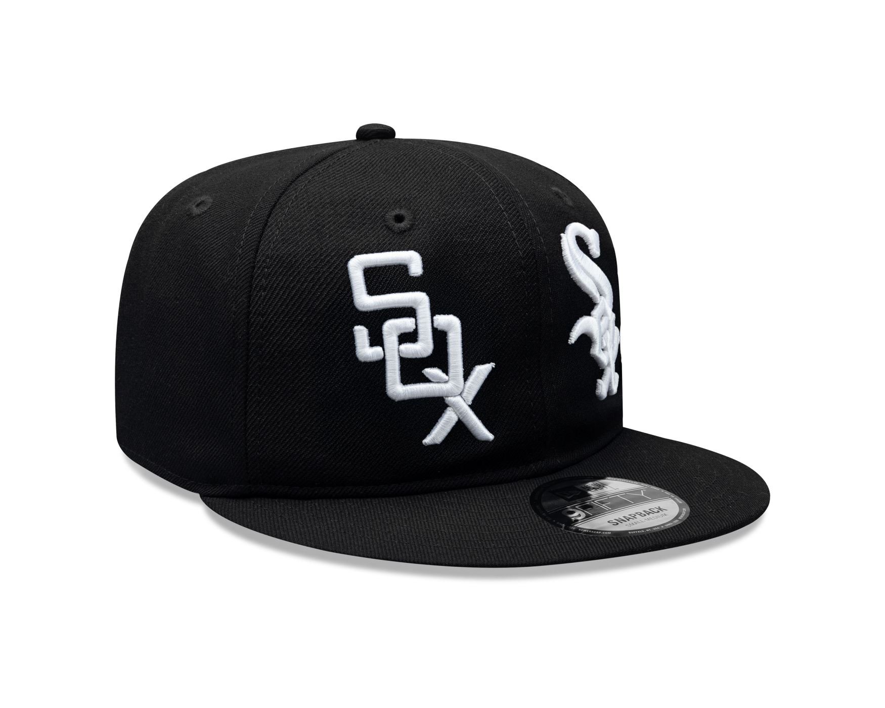 Bone New Era 9FIFTY SNAPBACK Chicago White Sox MLB Off White Preto/Off White 3