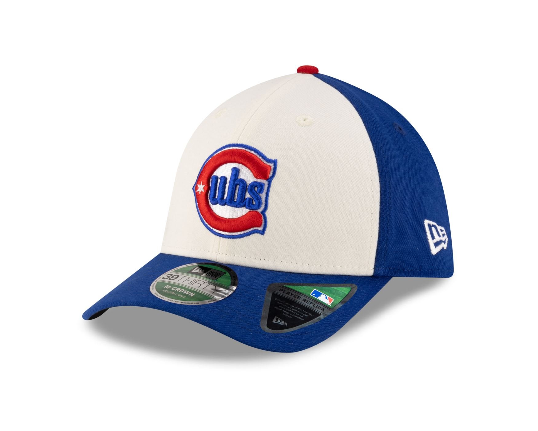 Bone New Era 39THIRTY M-Crown Chicago Cubs MLB Off White