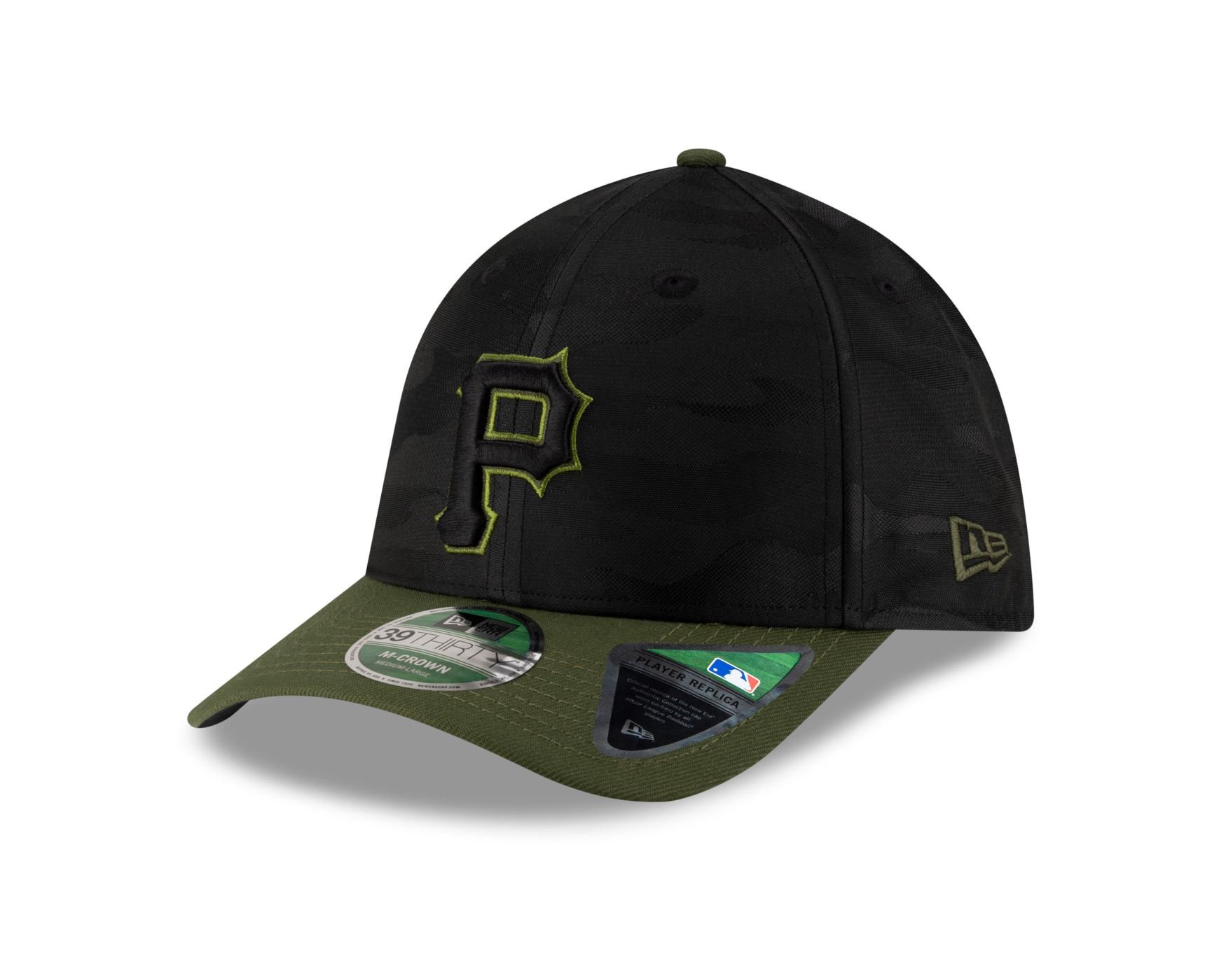 Bone New Era 39THIRTY M-Crown Pittsburgh Pirates MLB Preto