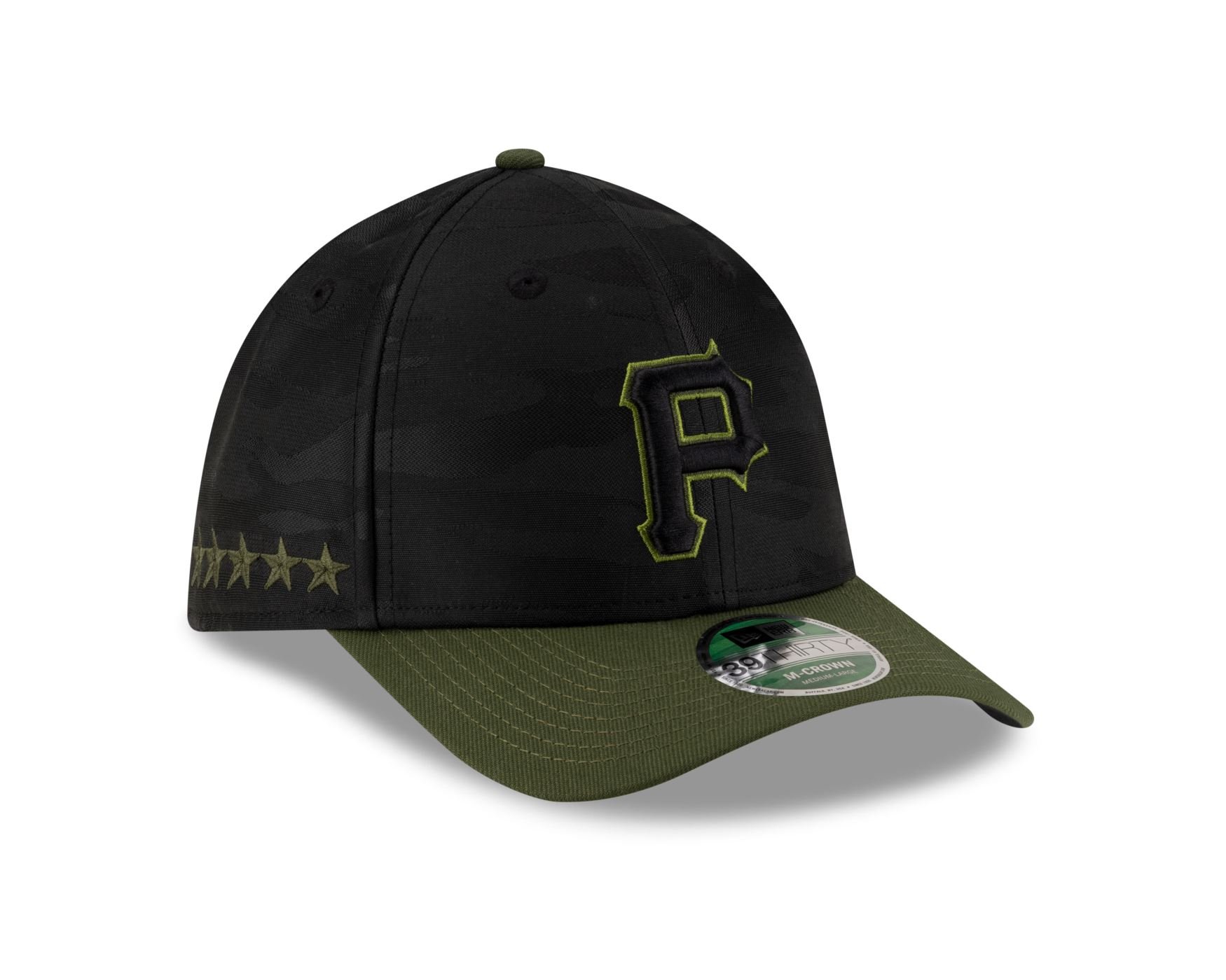 Bone New Era 39THIRTY M-Crown Pittsburgh Pirates MLB Preto Preto 3