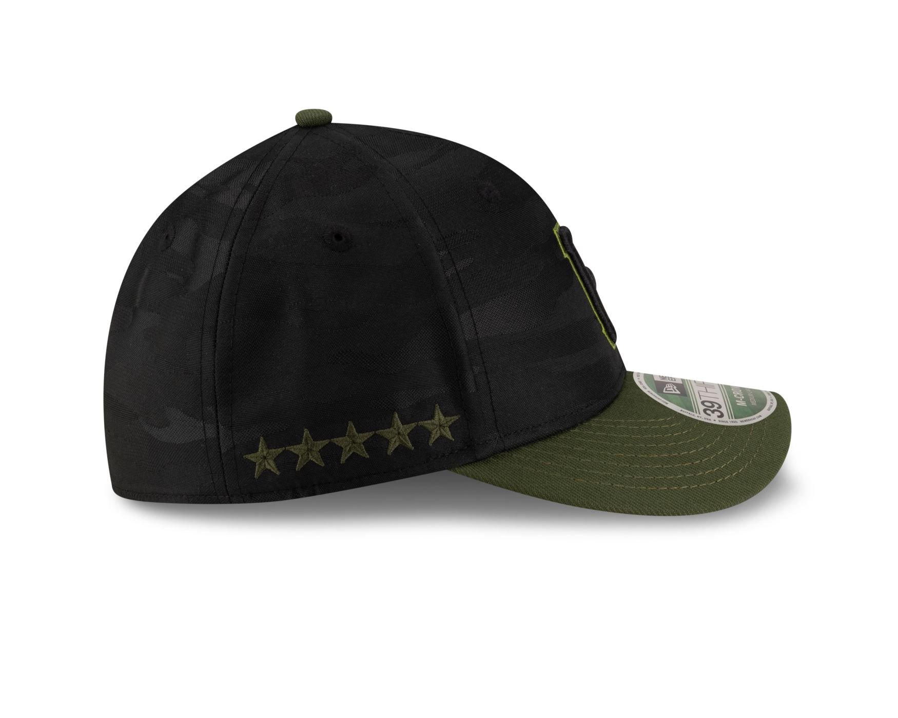 Bone New Era 39THIRTY M-Crown Pittsburgh Pirates MLB Preto Preto 6