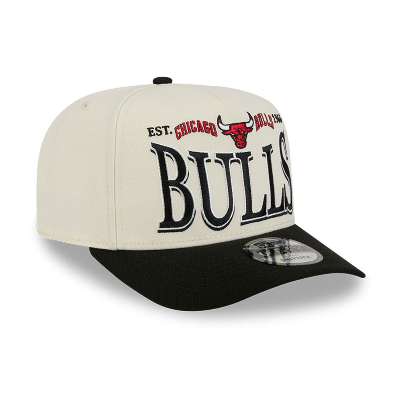 Bone New Era 9FIFTY A-Frame Chicago Bulls NBA All-Star Game Fan Pack Preto Preto 3