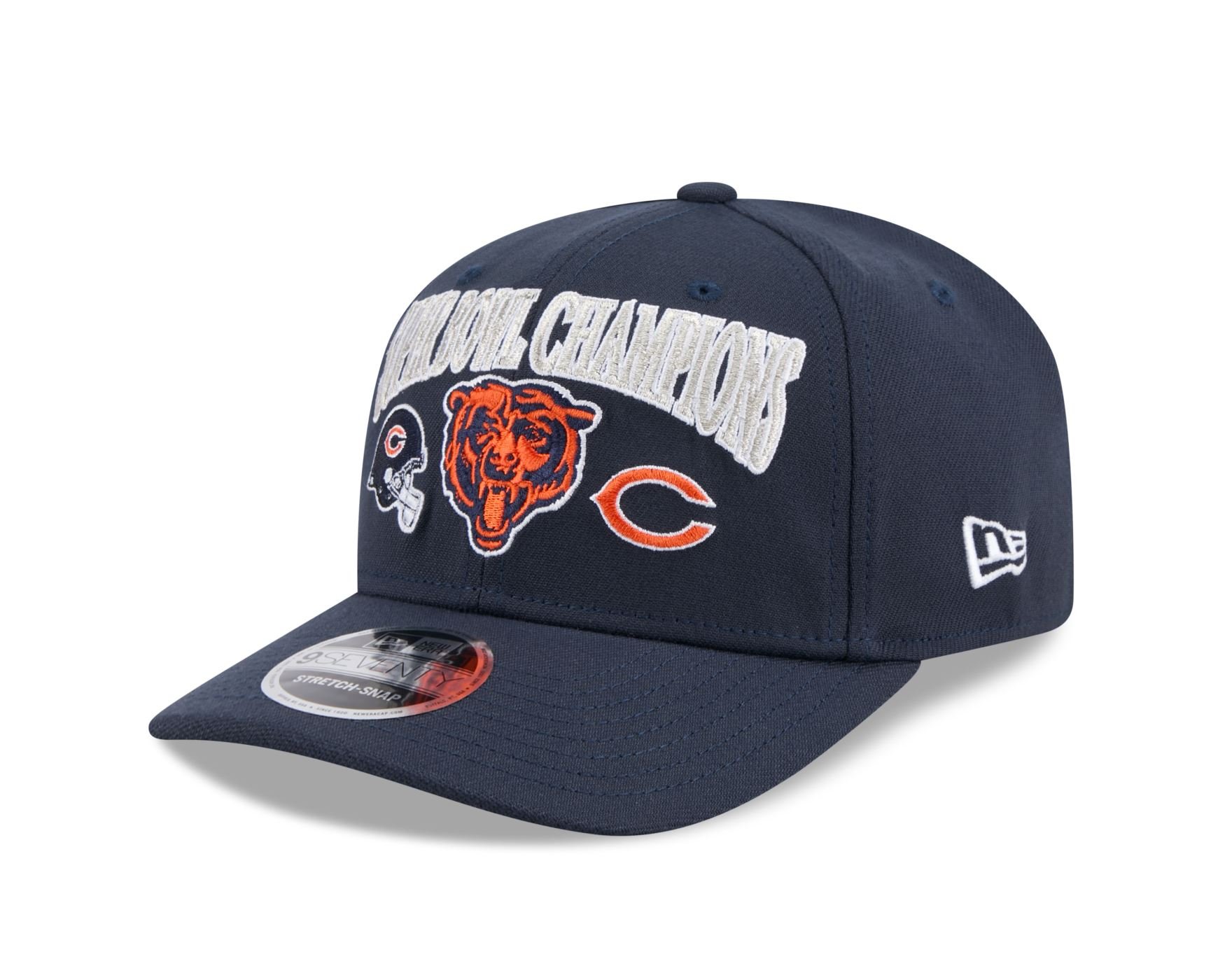 Bone New Era 9SEVENTY Strech Snap Chicago Bears NFL Cinza