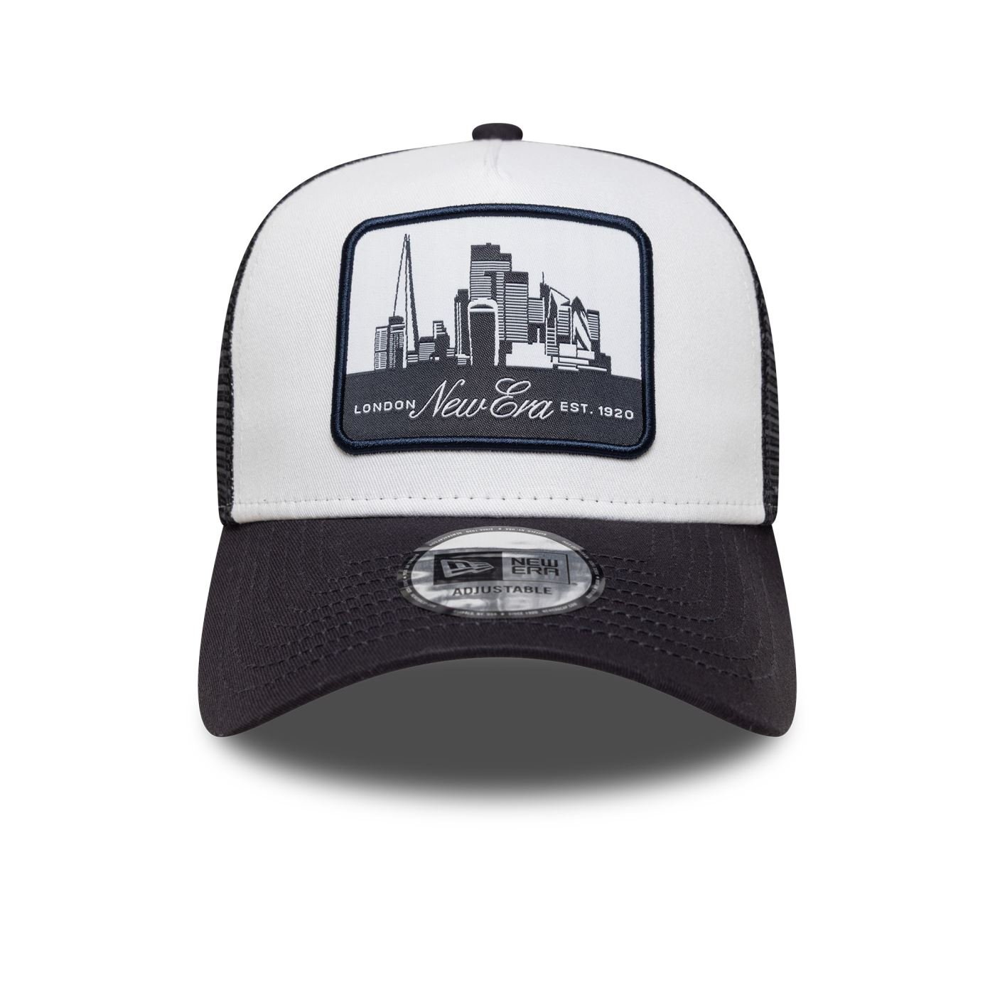 Bone New Era  9FORTY A-Frame Trucker New Era Booking Program Branco/Marinho Branco/Marinho 2