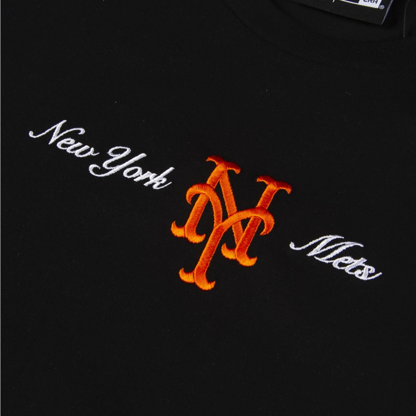 Camiseta New Era Regular New York Mets MLB Preto Preto 3