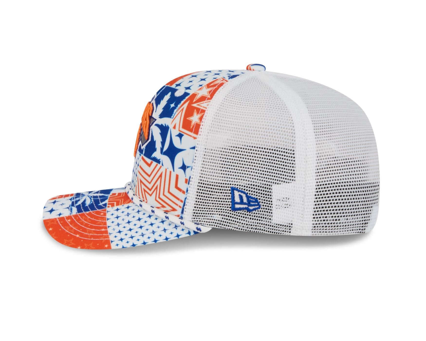 Bone New Era 9SEVENTY Strech Snap New York Knicks NBA All-Star Game Fan Pack Azul Laranja 5