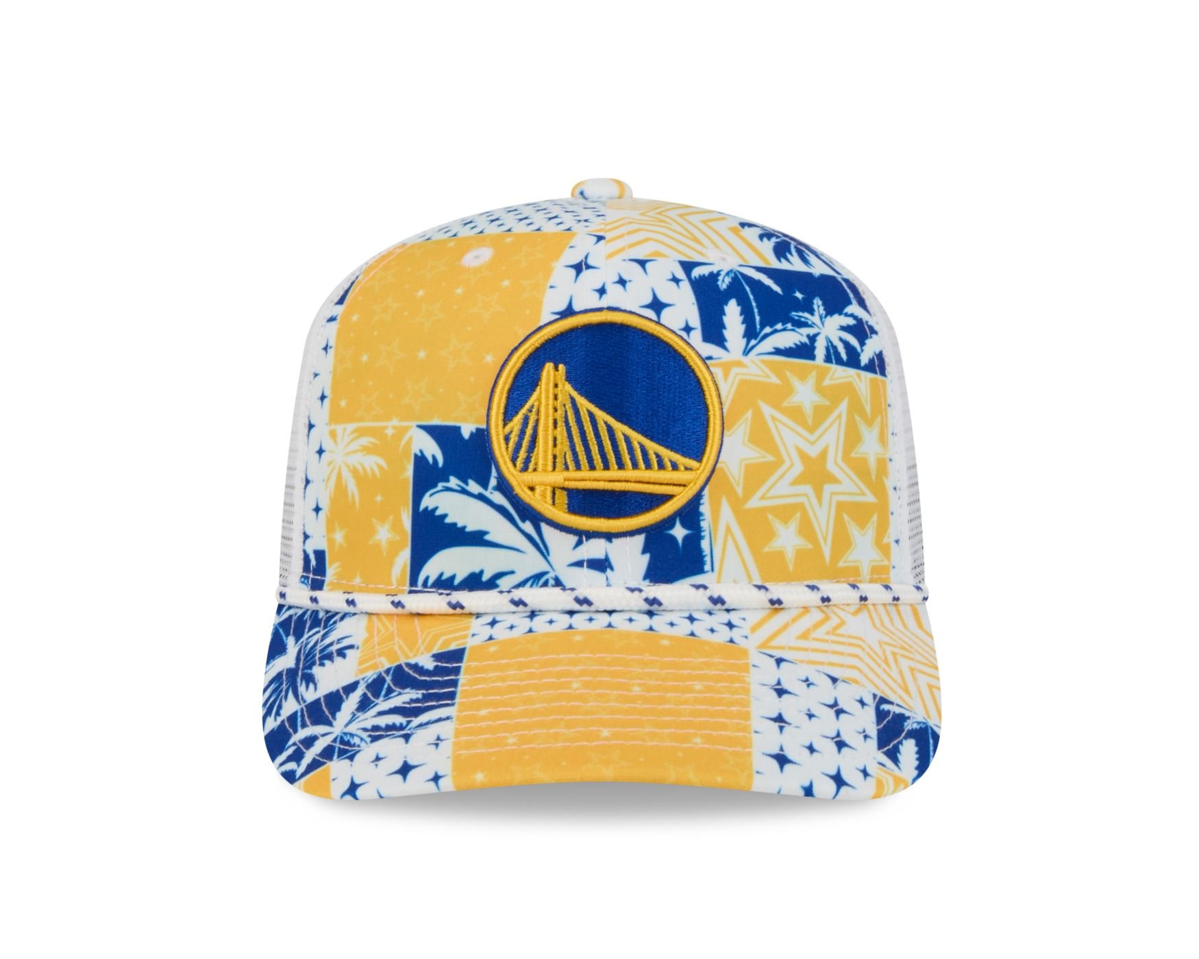 Bone New Era 9SEVENTY Strech Snap Golden State Warriors NBA All-Star Game Fan Pack Azul Amarelo 2