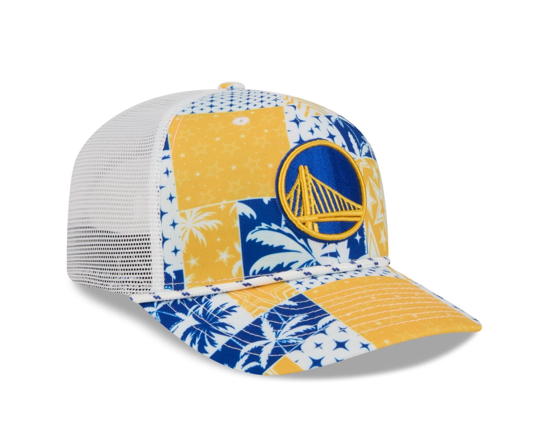 Bone New Era 9SEVENTY Strech Snap Golden State Warriors NBA All-Star Game Fan Pack Azul Amarelo 3