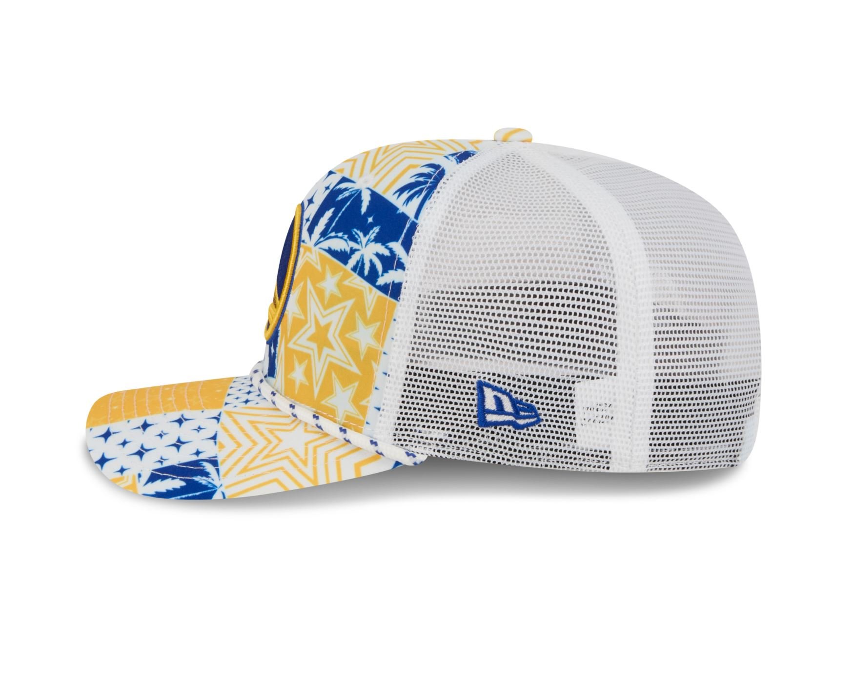 Bone New Era 9SEVENTY Strech Snap Golden State Warriors NBA All-Star Game Fan Pack Azul Amarelo 5