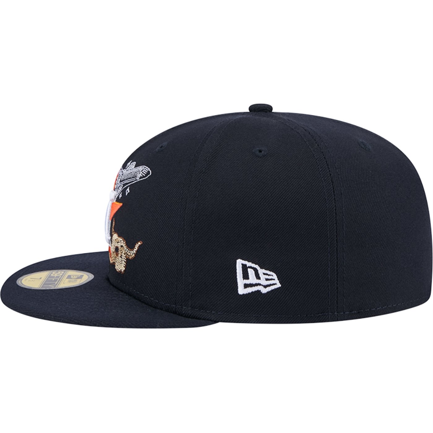 Bone New Era 59FIFTY Fitted Houston Astros State Stitch Azul Marinho 6